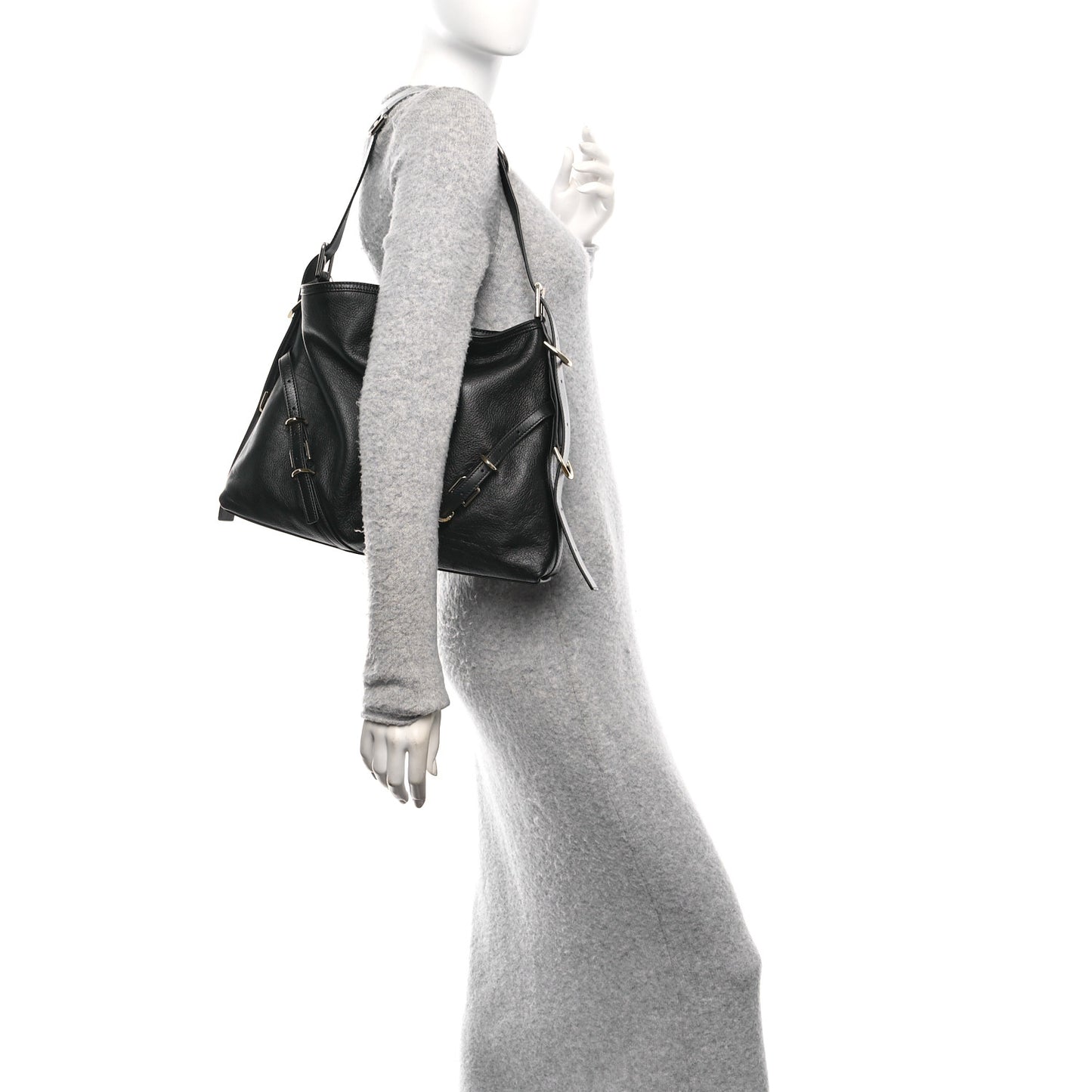 Calfskin Medium Voyou Bag Black