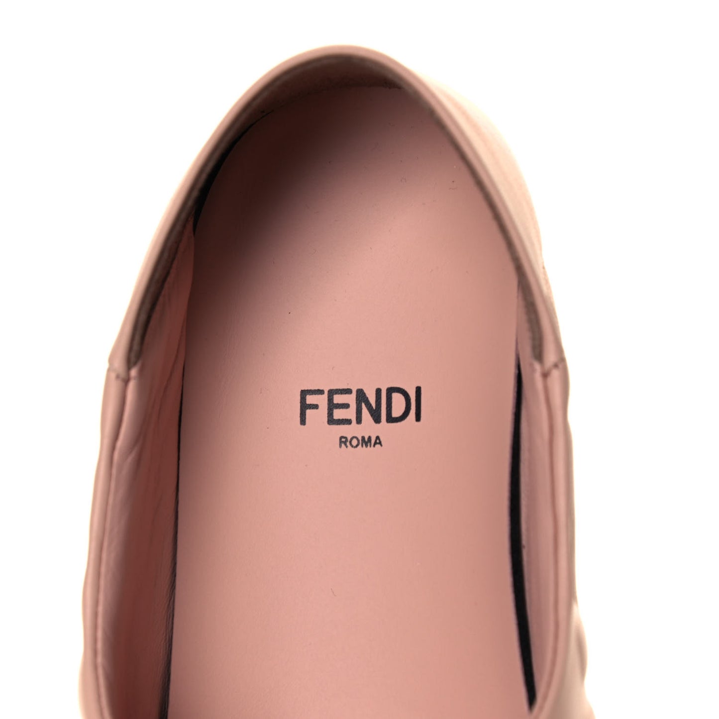 Nappa FF Embossed Slippers 36 Rosa Quarzo