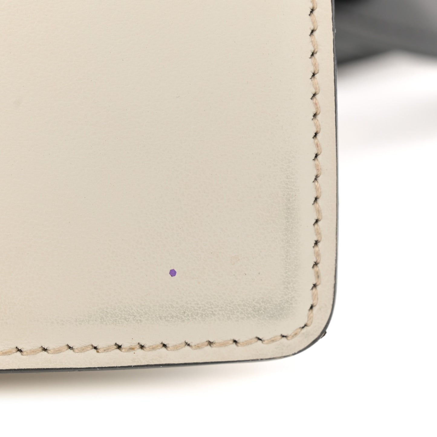 City Calfskin Saffiano Cahier Bag White Black