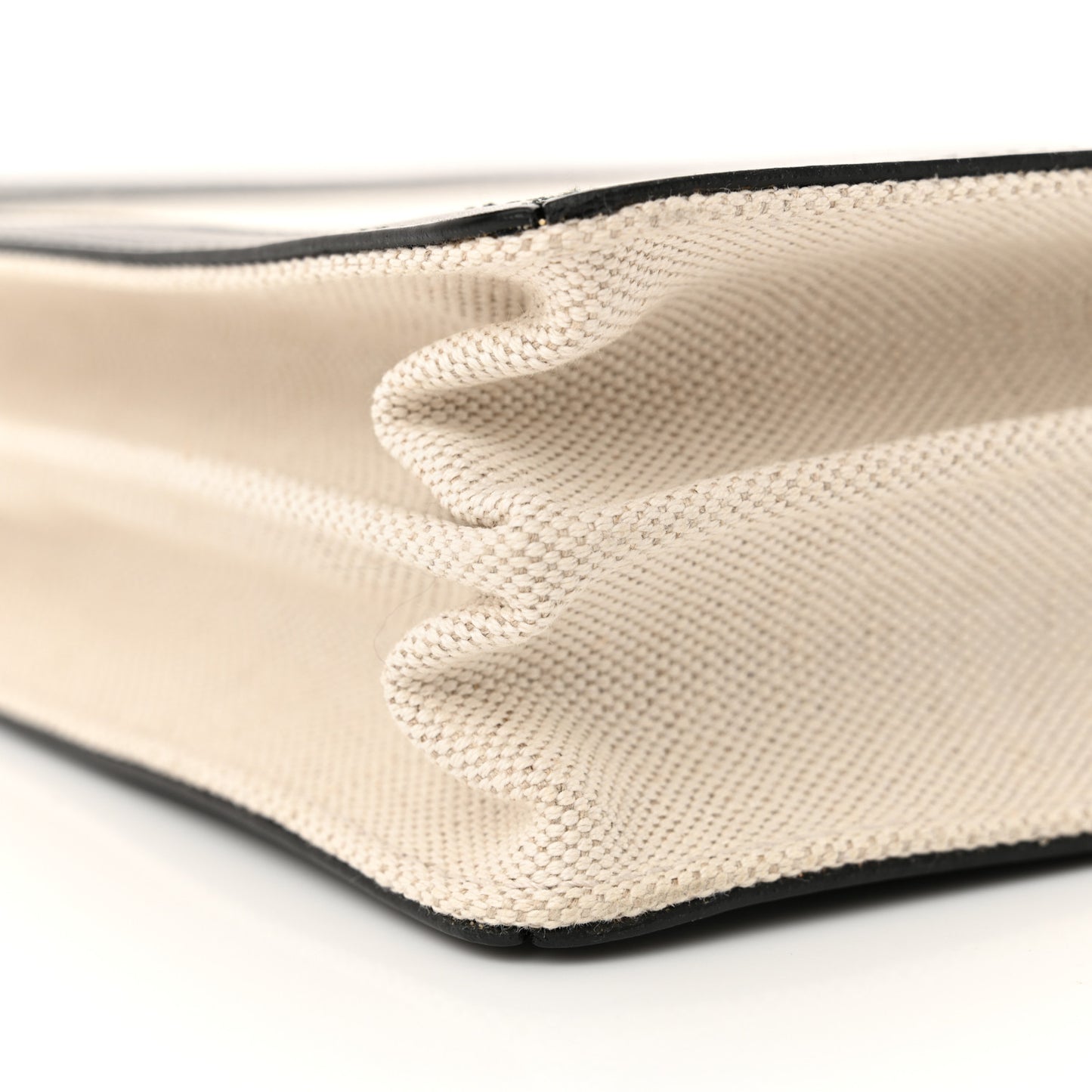 Cotton Canvas Pochette Crossbody Bag Black