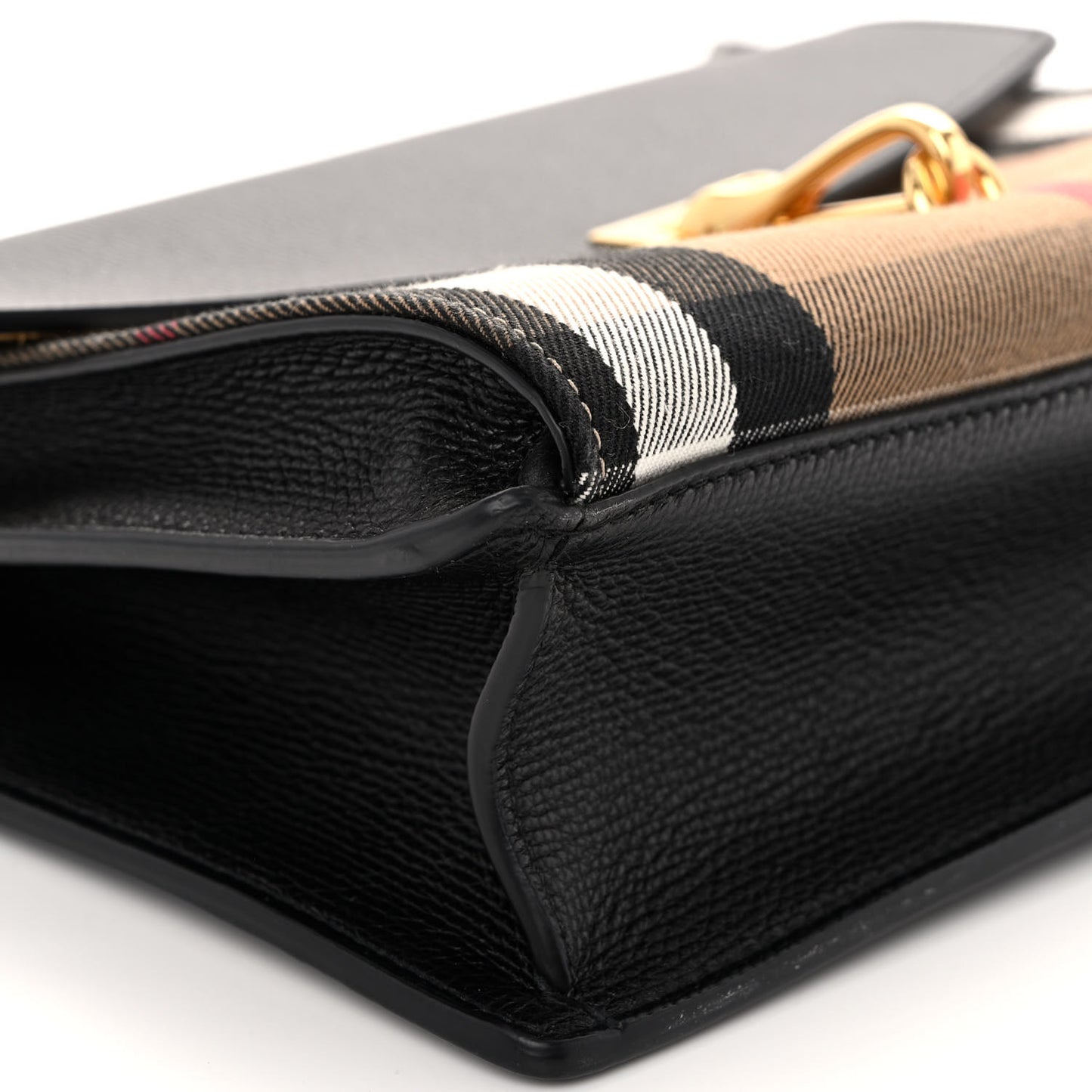 Derby Calfskin House Check Small Macken Crossbody Bag Black