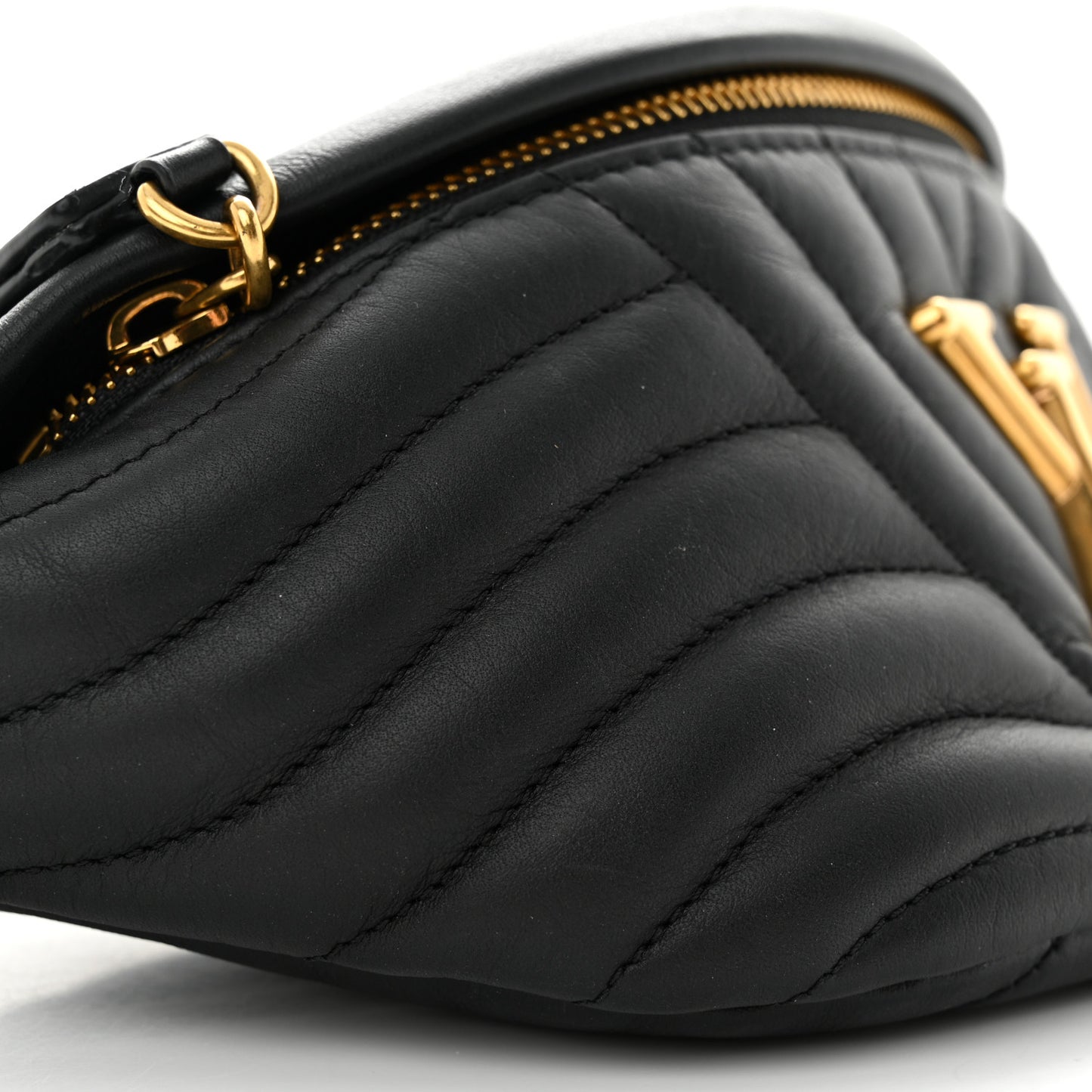 Calfskin Quilted New Wave Bumbag Black