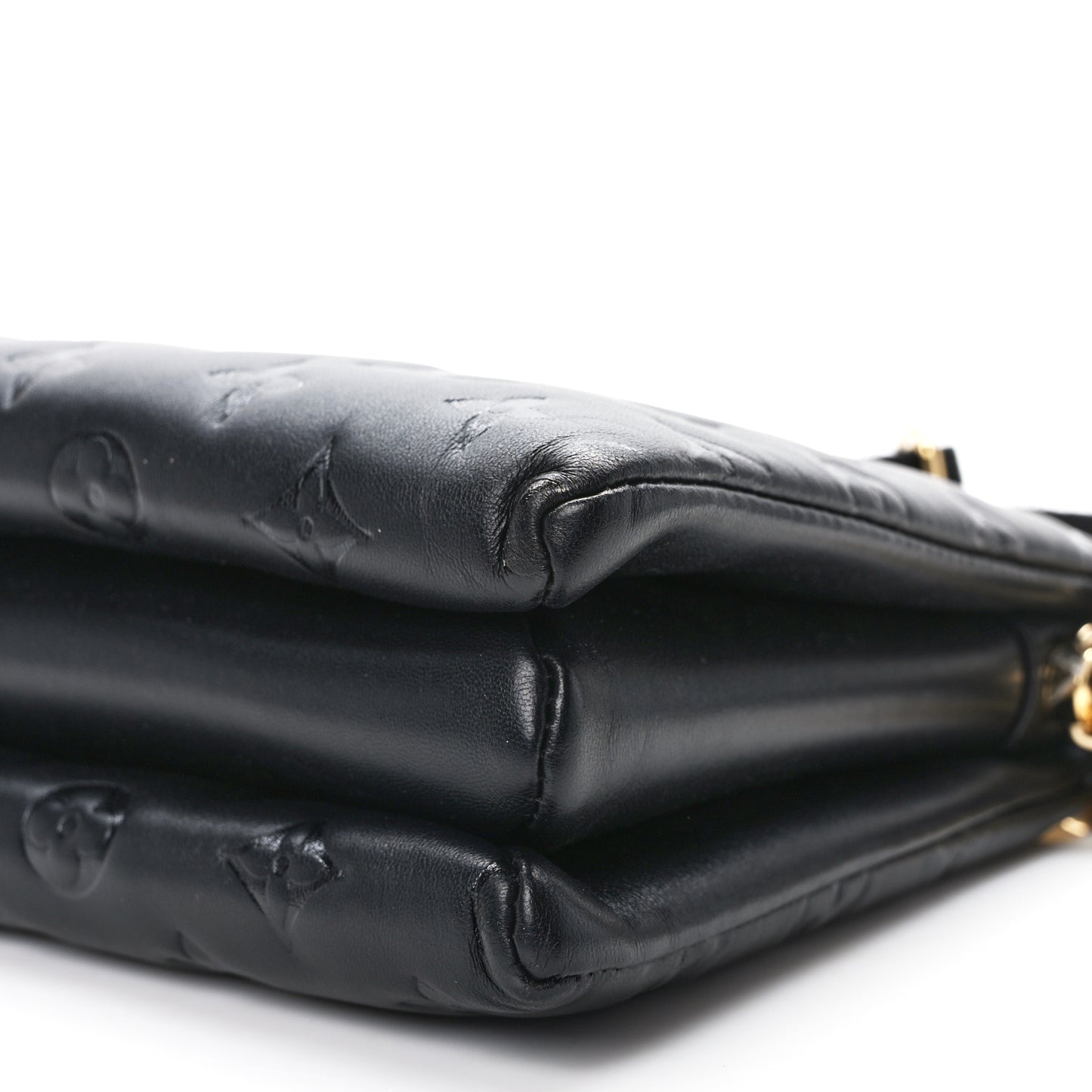 Lambskin Embossed Monogram Coussin PM Black