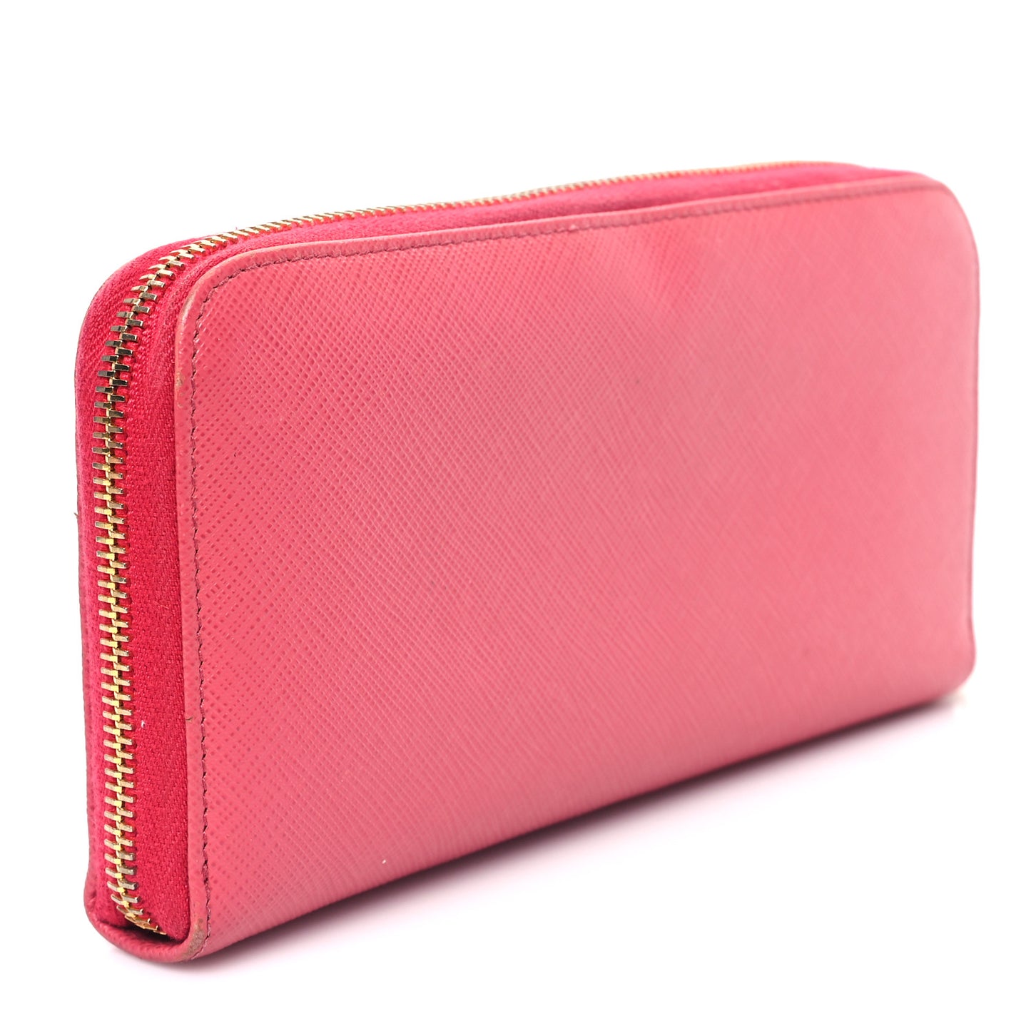 Saffiano Fiocco Bow Zip Around Wallet Peonia