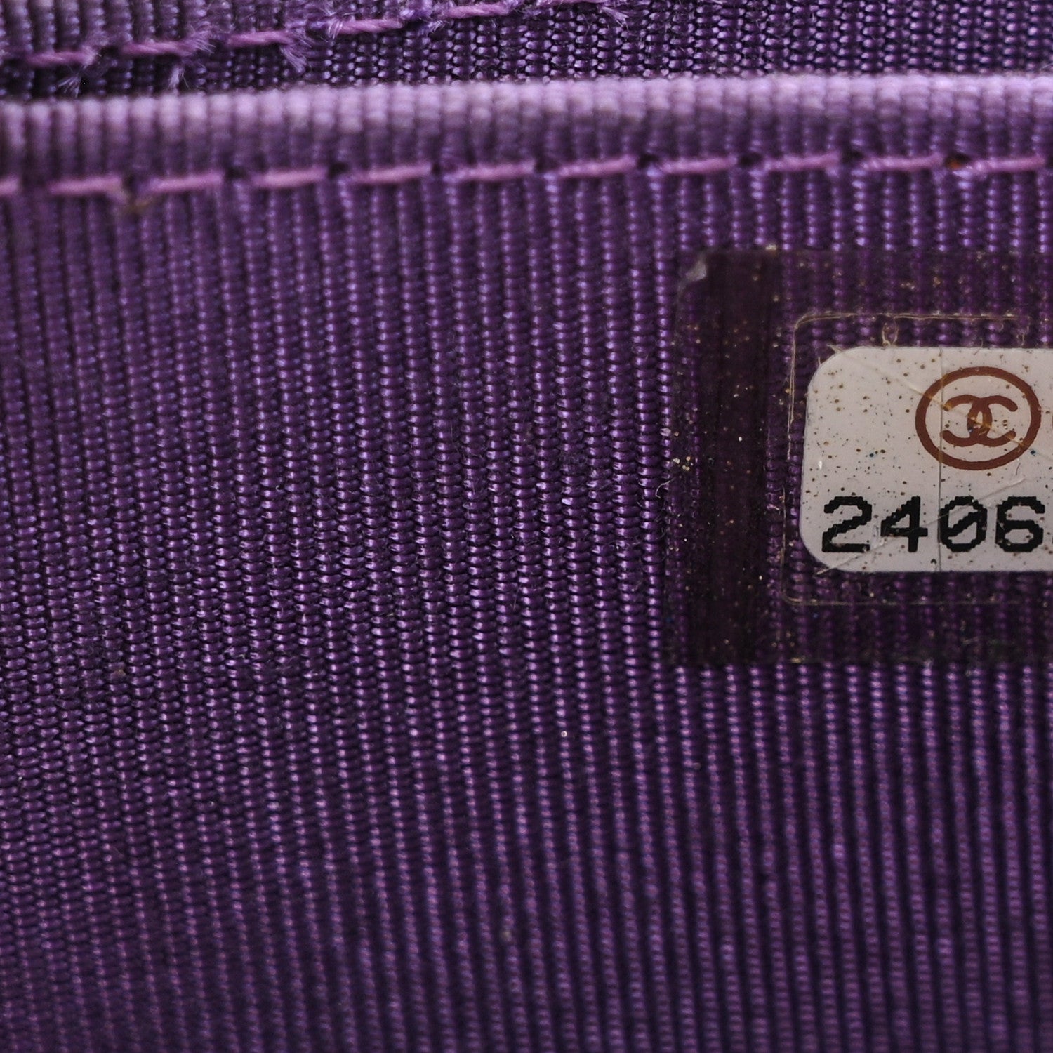 Chanel Metallic Lambskin Quilted Zip Around Coin Purse Wallet Purple 7 of 13