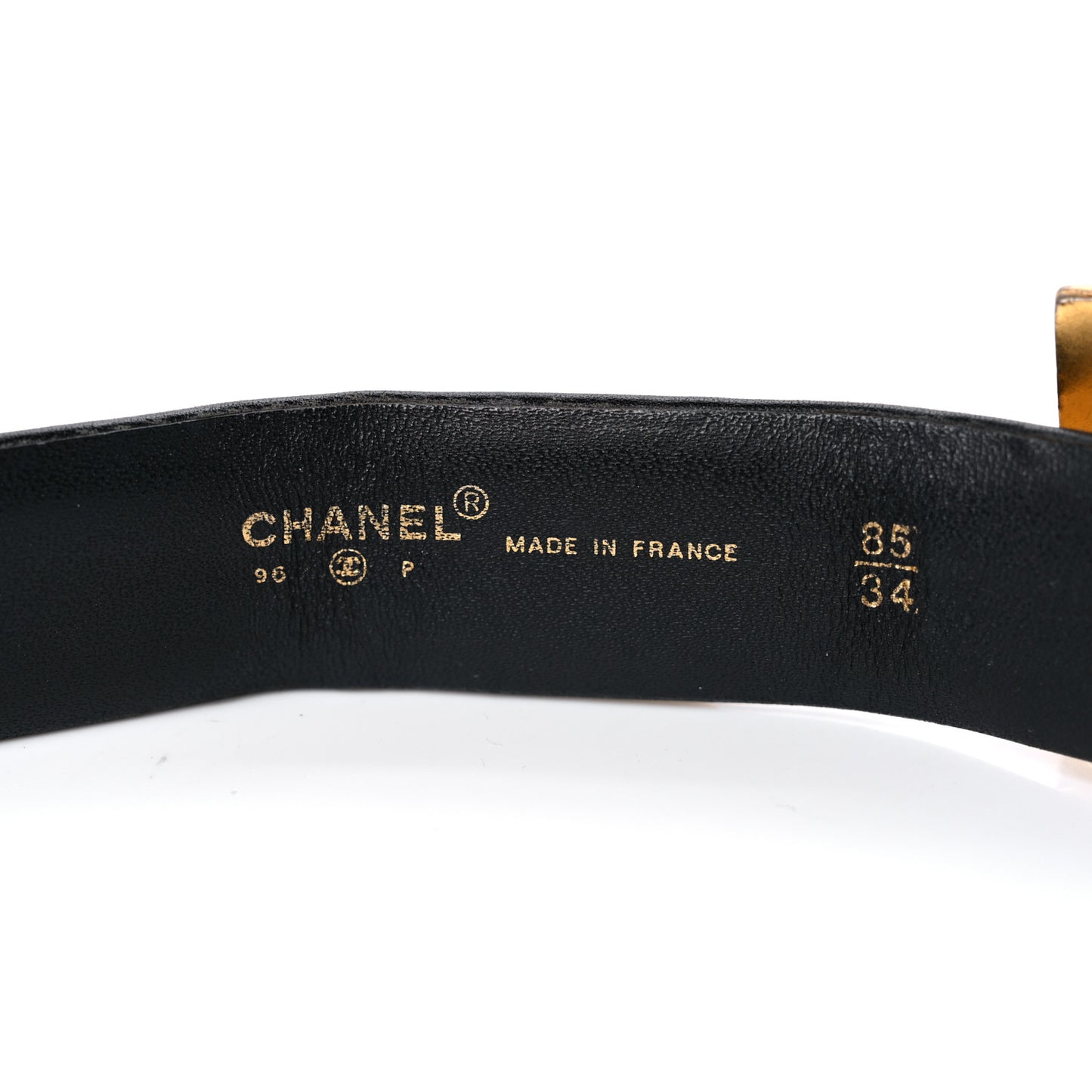 Metal Calfskin Clover Belt 85 34 Gold