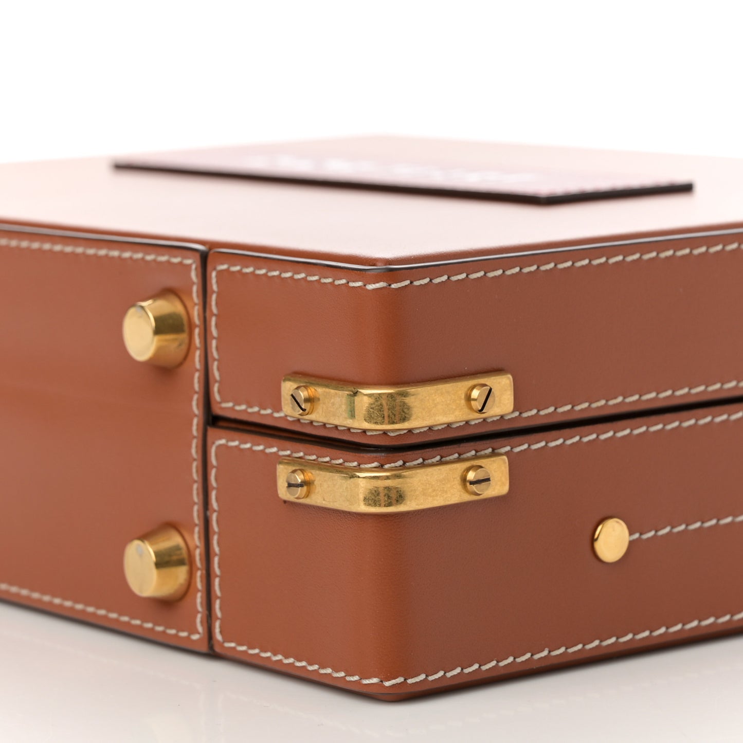 Calfskin Dior Tears Mini Briefcase Brown Red