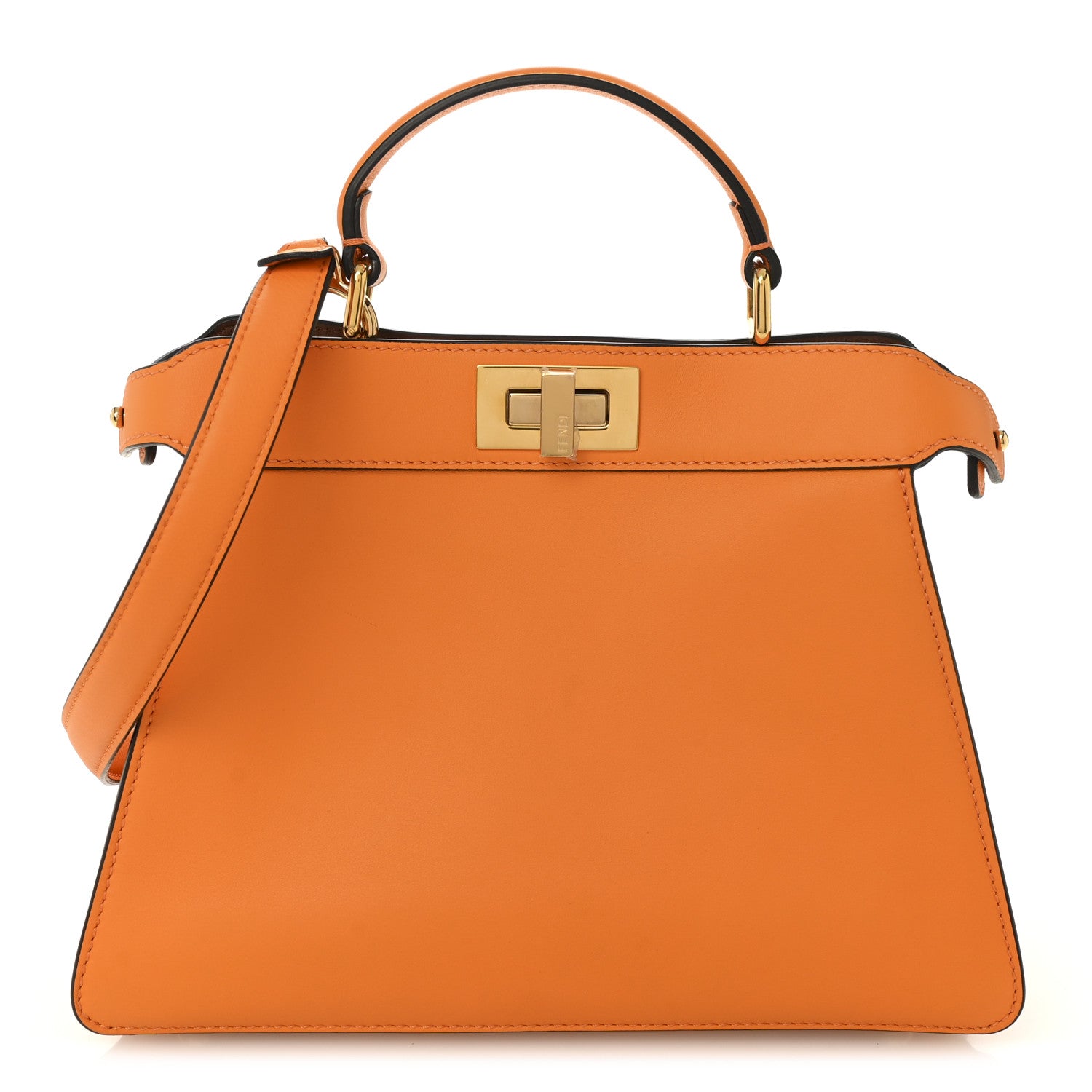 Fendi Vitello Seta Nappa Bi-Color Small Peekaboo I SEE U Satchel