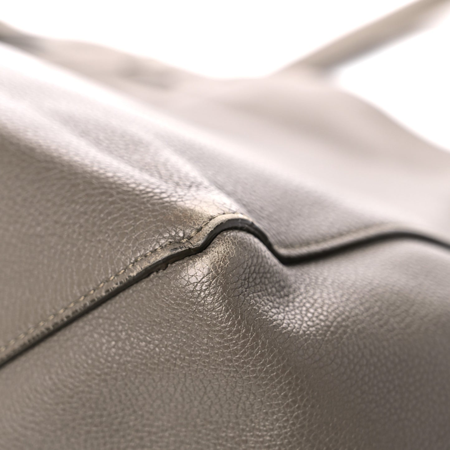 Soft Grained Calfskin Small Belt Cabas Phantom Taupe