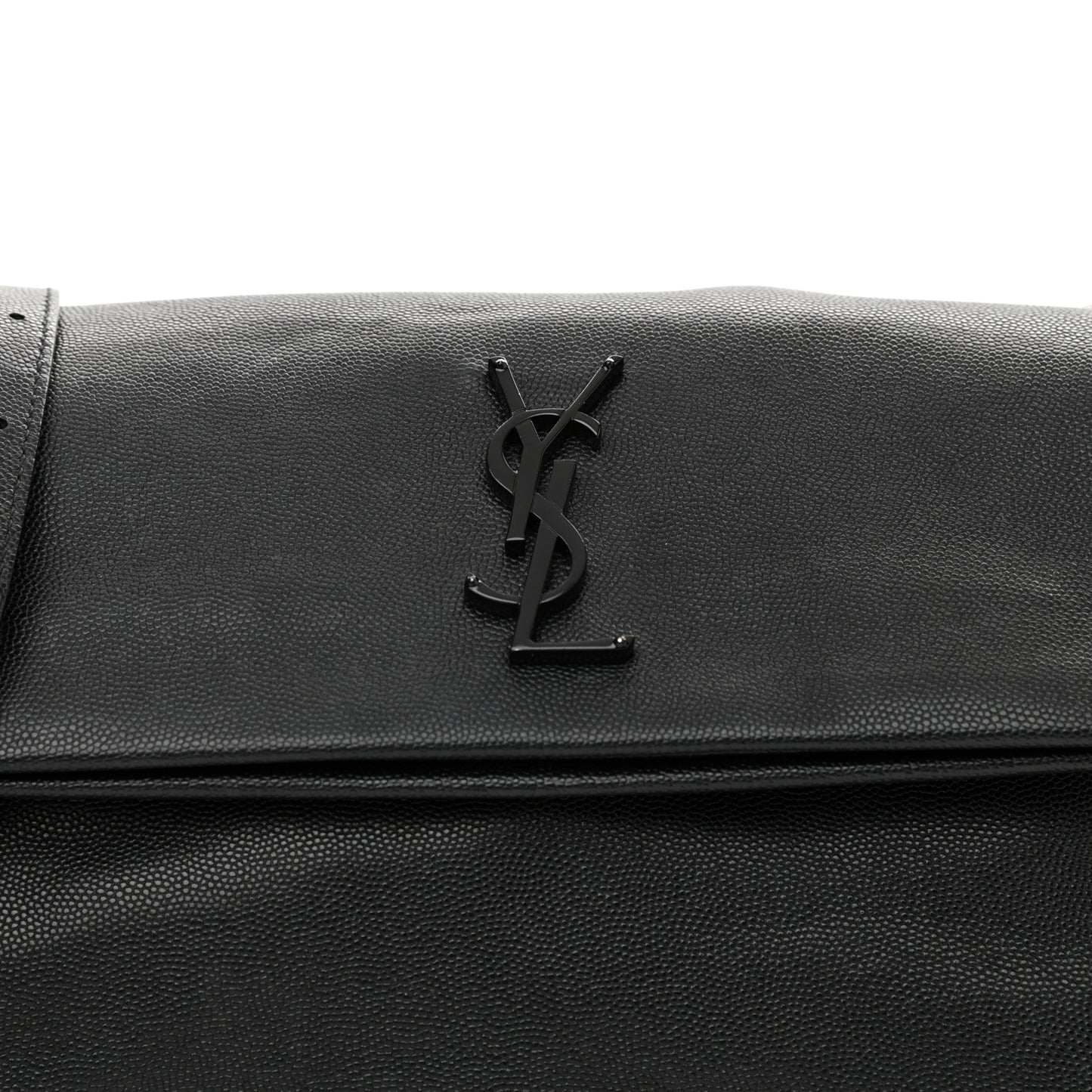 Grain De Poudre Medium West Hollywood Monogram Fold-Over Black