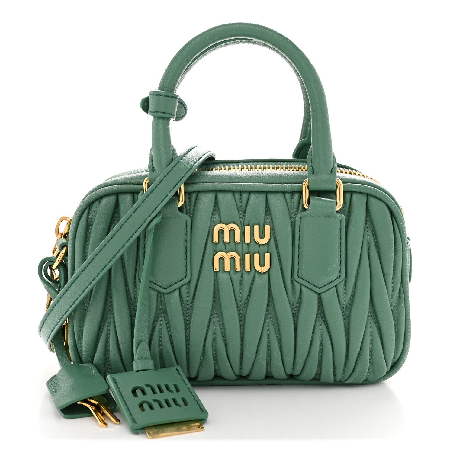 Miu Miu Nappa Matelasse Small Arcadie Green 1911349 – FASHIONPHILE