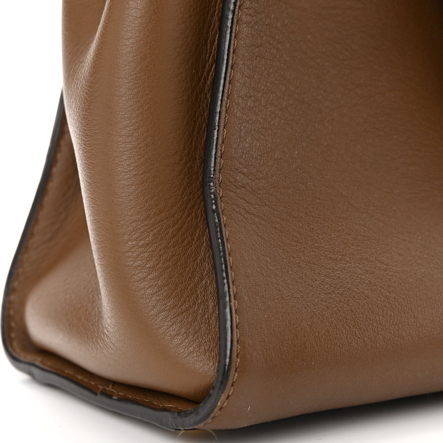 Vitello Seta Fabric Jacquard Pequin Medium Peekaboo Iconic Satchel Foresta Tobacco