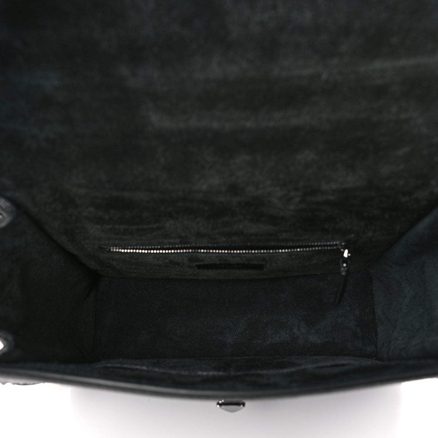Grained Calfskin Rockstud Top Handle Flap Shoulder Bag Black