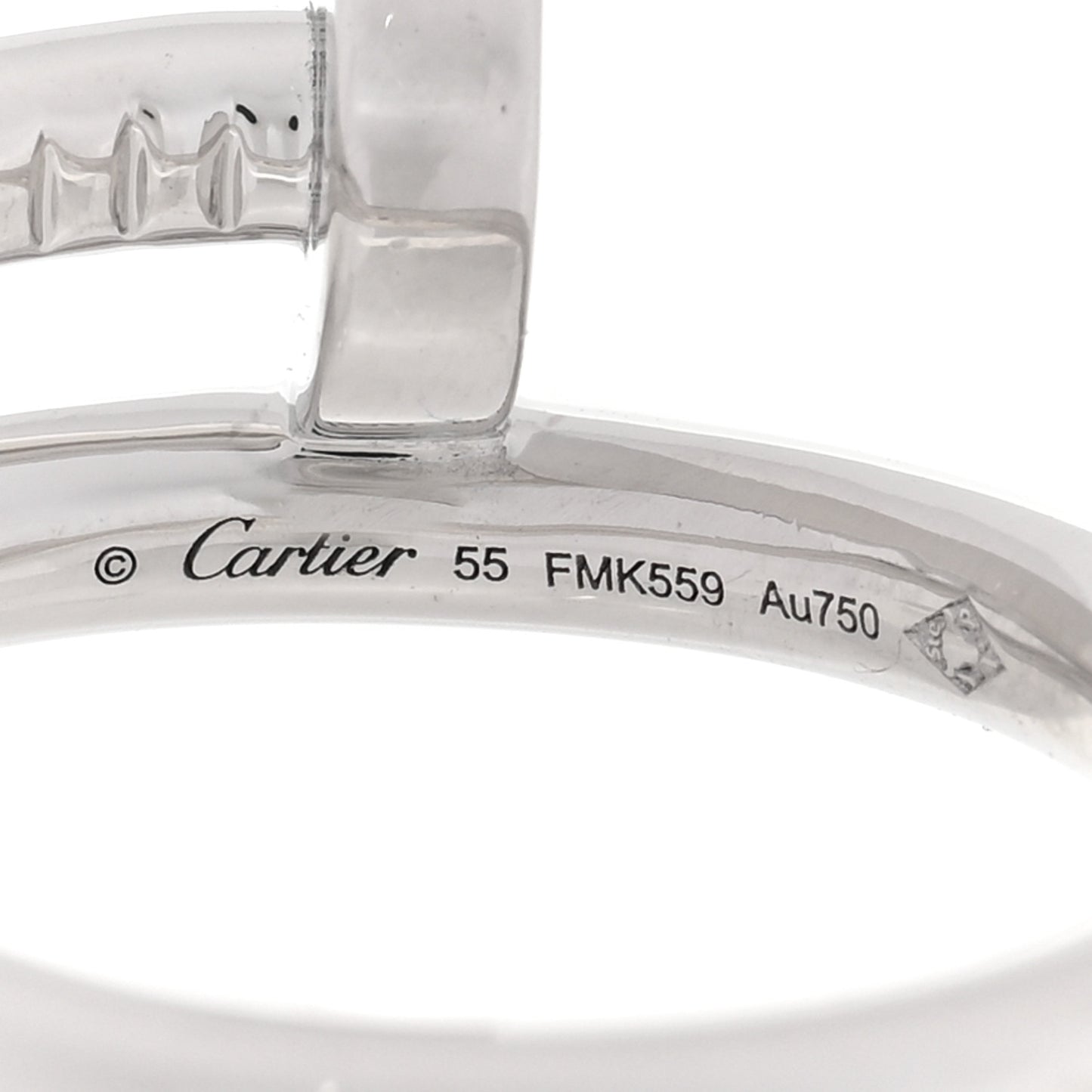 18K White Gold Juste Un Clou Ring 55 7.25