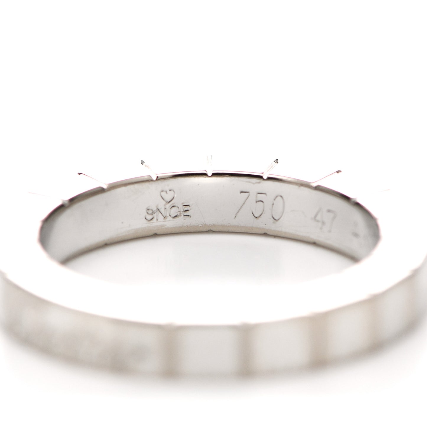 18K White Gold Lanieres Ring 47 4.25
