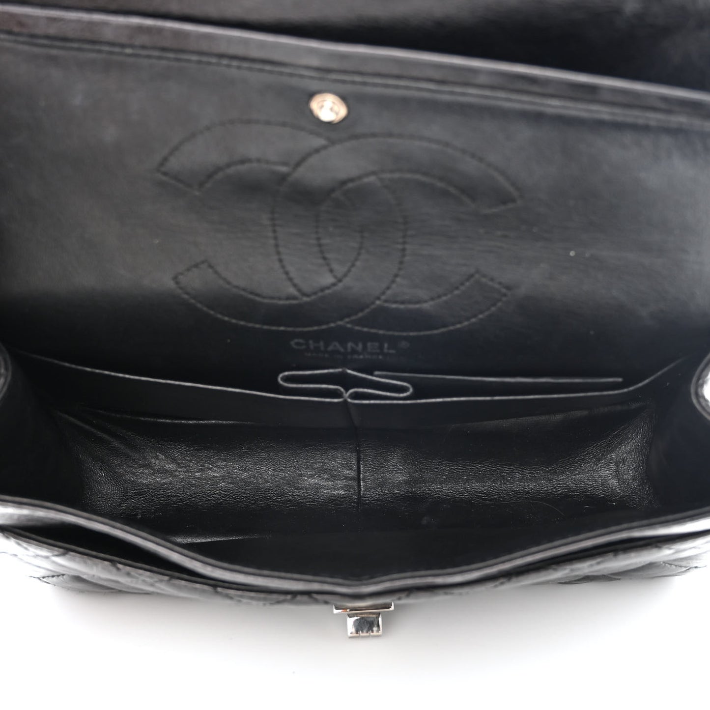 Aged Calfskin Quilted 2.55 Reissue 226 Flap Black