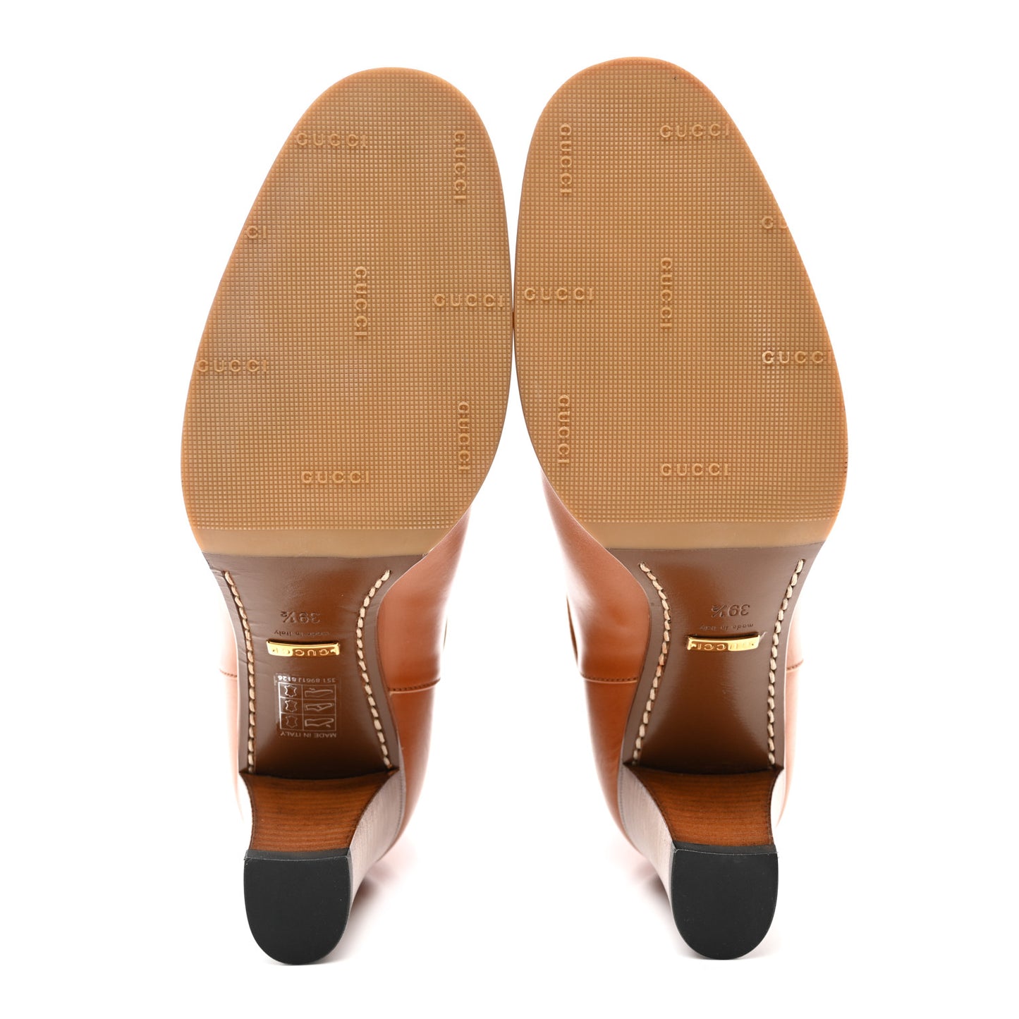 Calfskin Horsebit Elizabeth Ankle Boots 39.5 Cognac