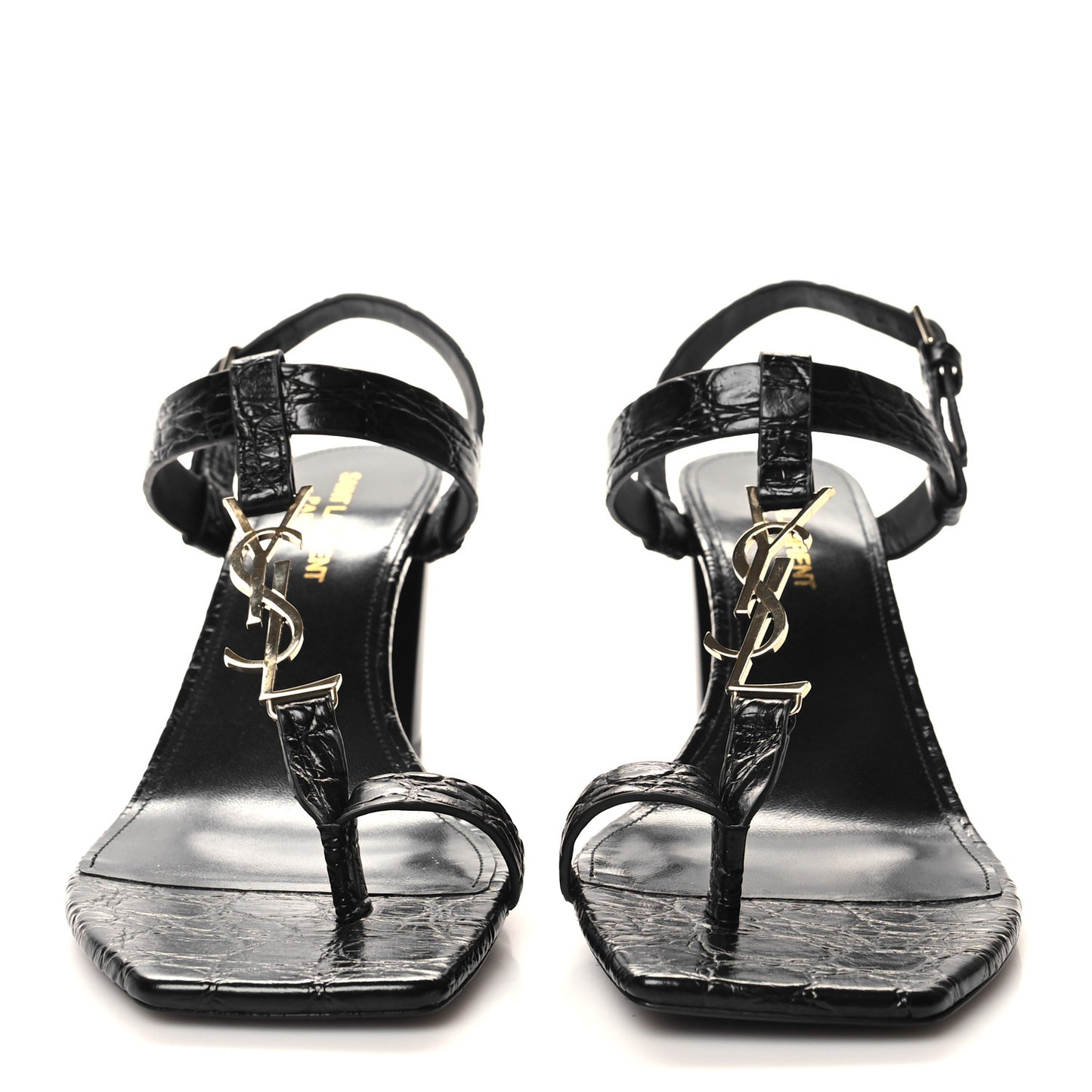 Calfskin Cassandra 75 Sandals 38.5 Black