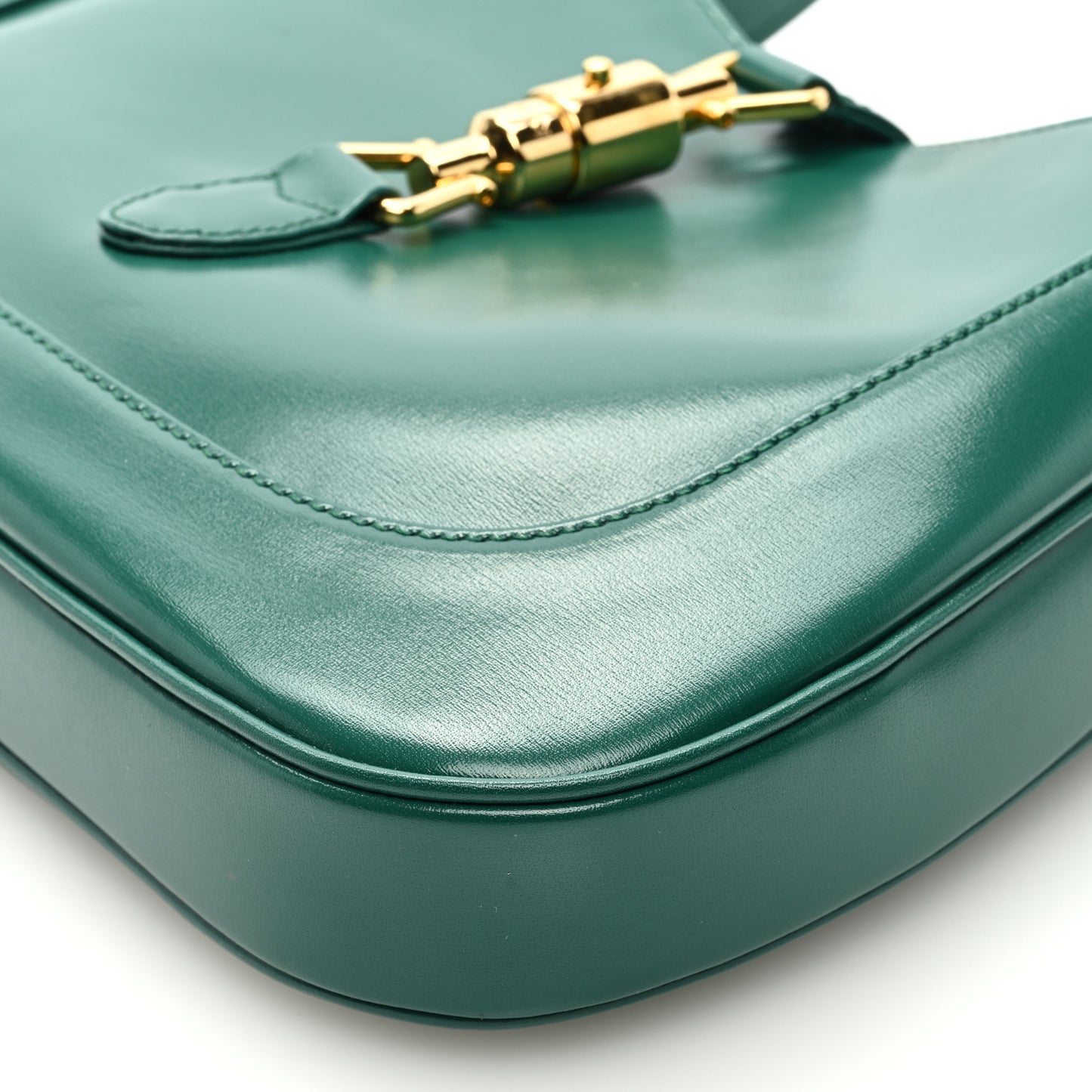 Boarded Dyana Lux Calfskin Small Jackie 1961 Hobo Emerald