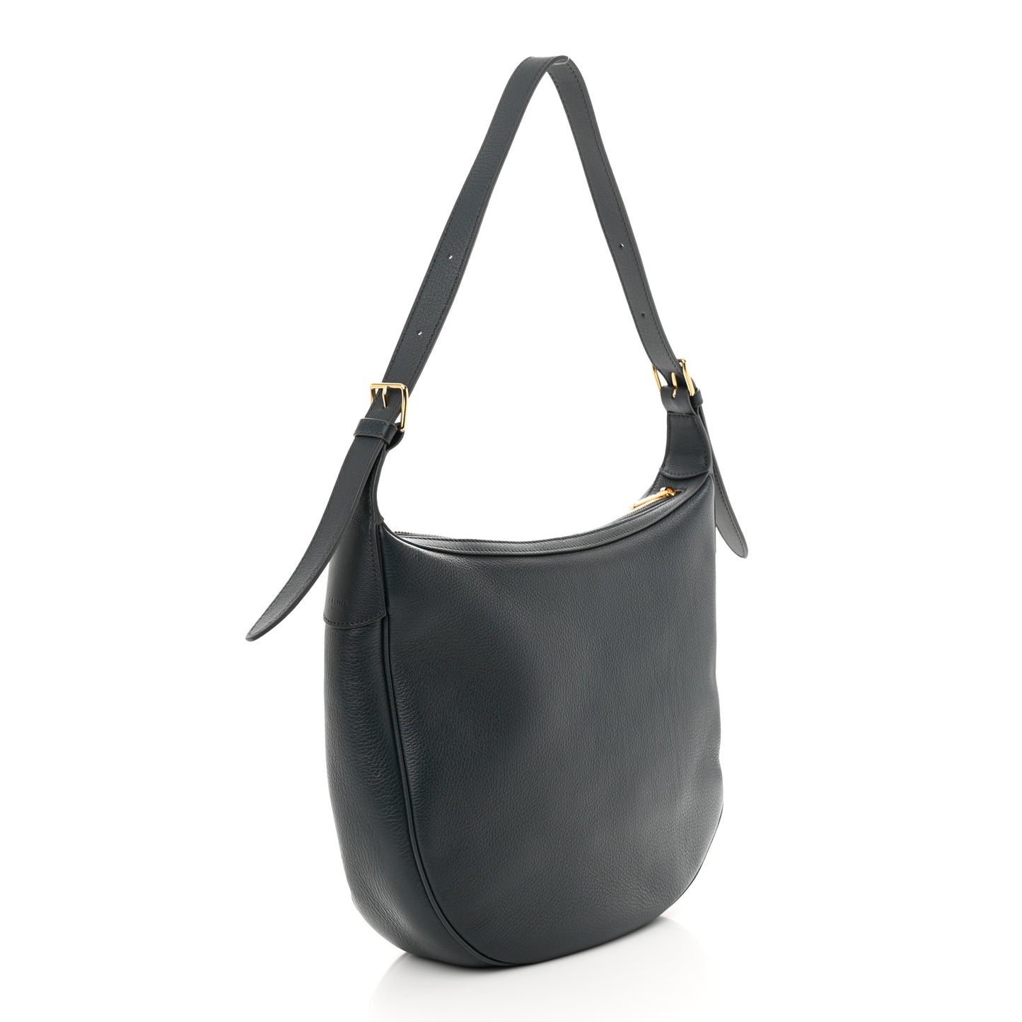 Calfskin Triomphe Heloise Shoulder Bag Slate Grey