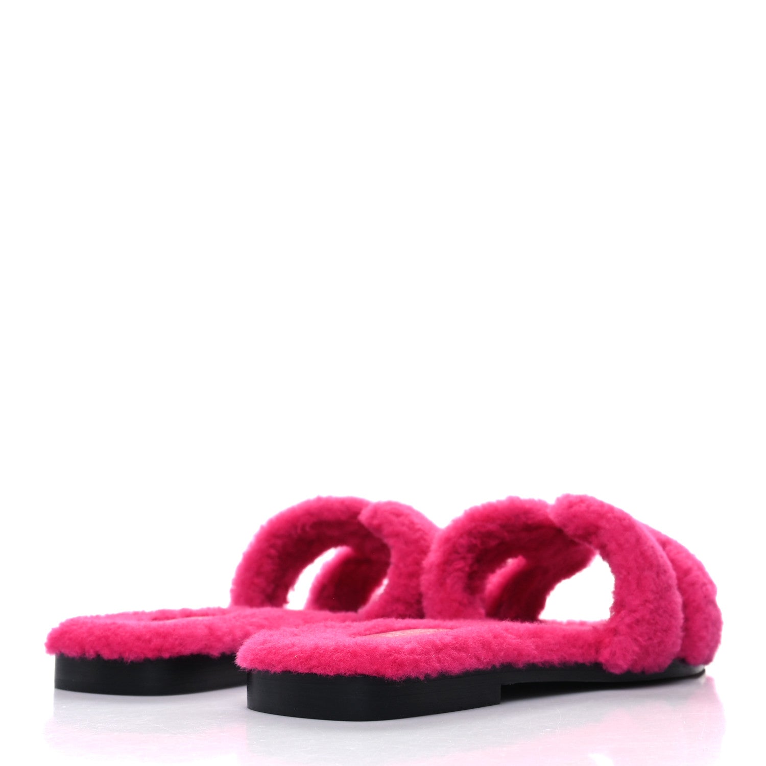 Hermes Woolskin Oran Sandals 36 Rose Fuchsia 4 of 8
