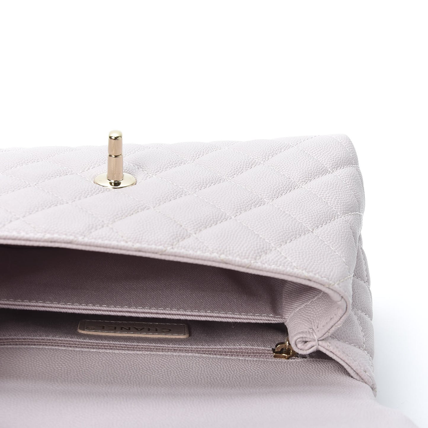 Caviar Quilted Mini Coco Handle Flap Lilas Lilac