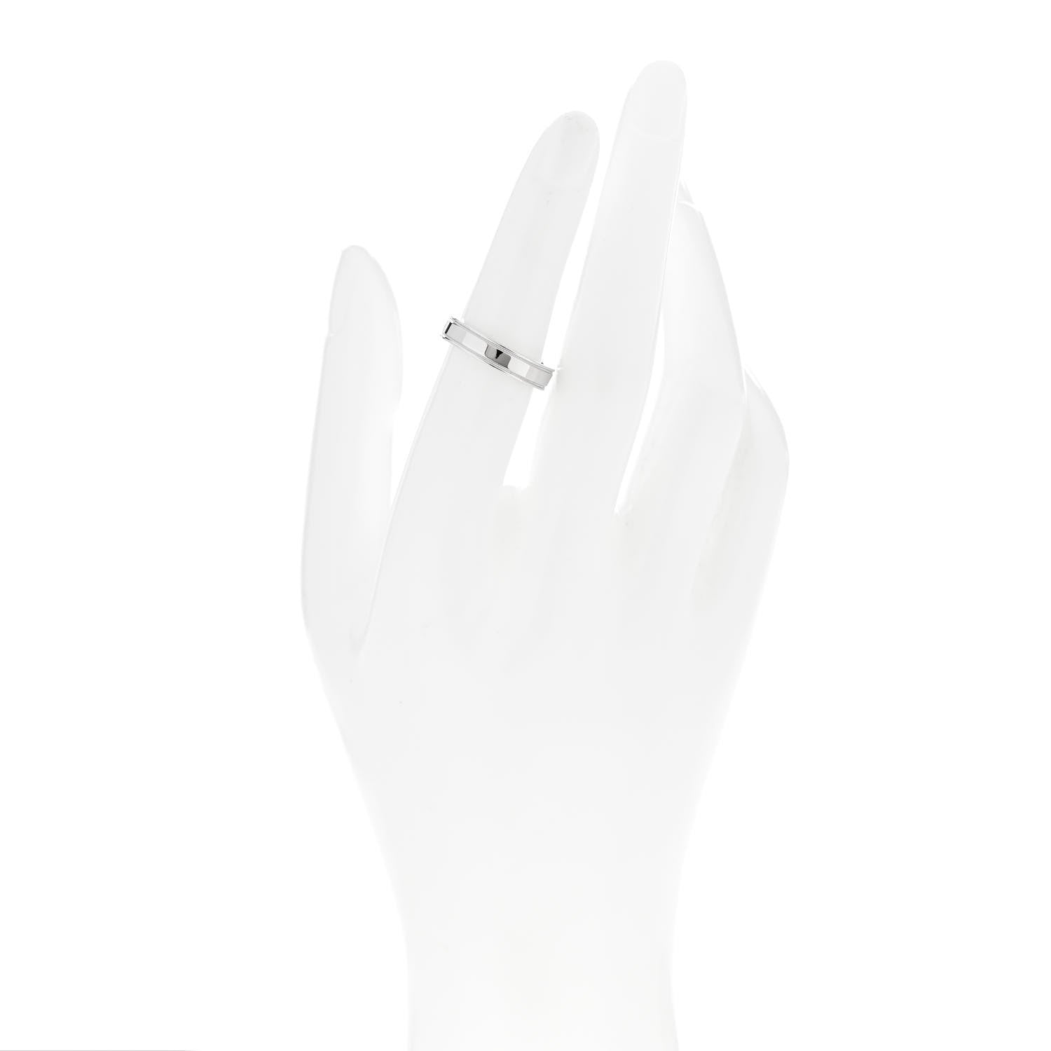 Tiffany Platinum 4mm Together Double Milgrain Band Ring 52 6 2 of 4