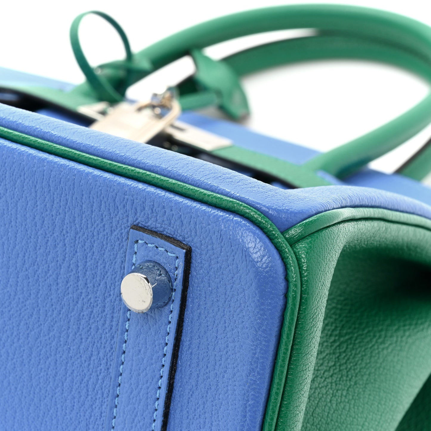 Chevre Mysore Horseshoe Birkin 30 Bleu Hydra Vert Bengale