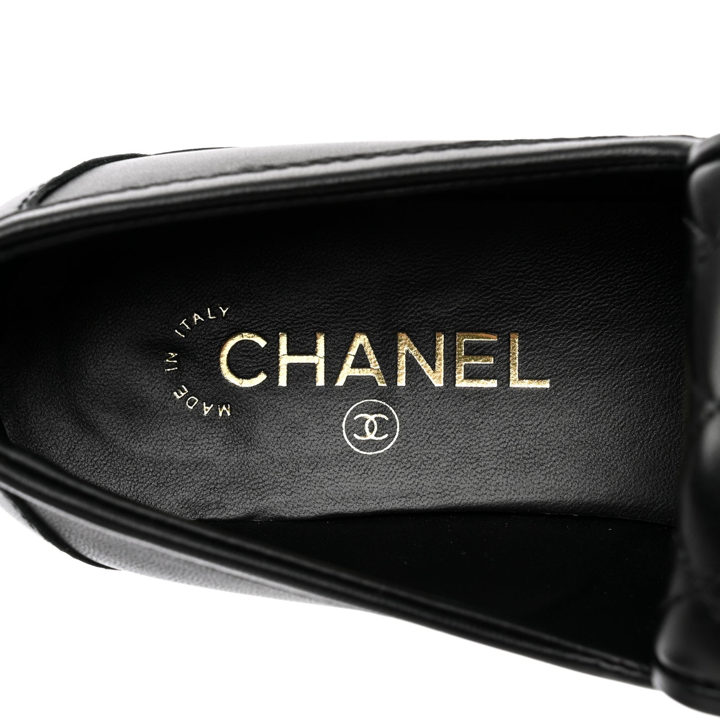 Lambskin Quilted CC Turnlock Loafers 41 Black