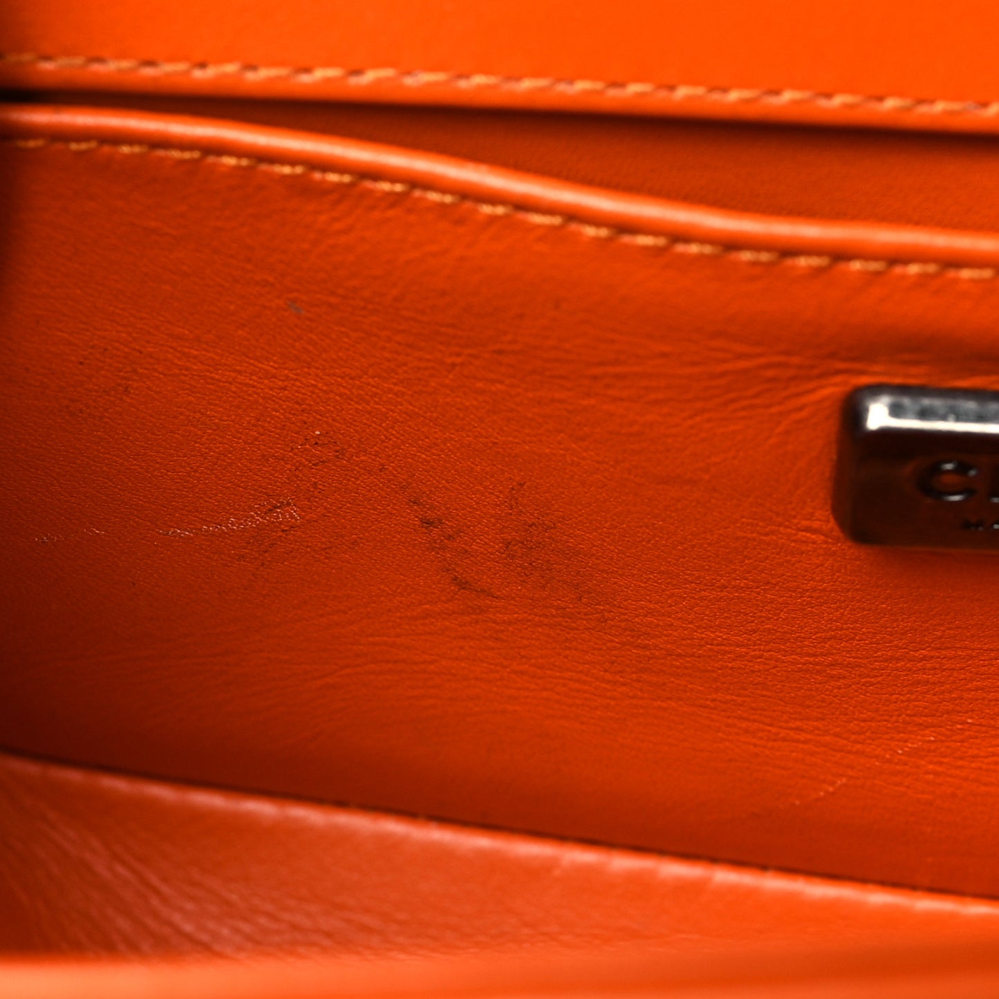 Snakeskin Small Boy Flap Orange
