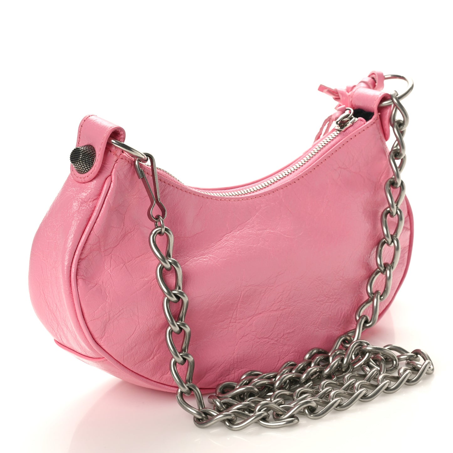 Agneau Arena Le Cagole Chain Shoulder Bag XS Sweet Pink