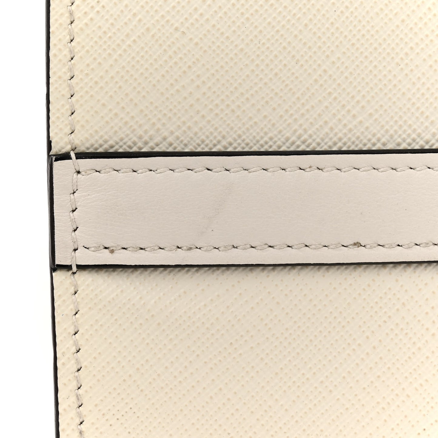 Saffiano City Calfskin Greche Paradigme Bag White Black