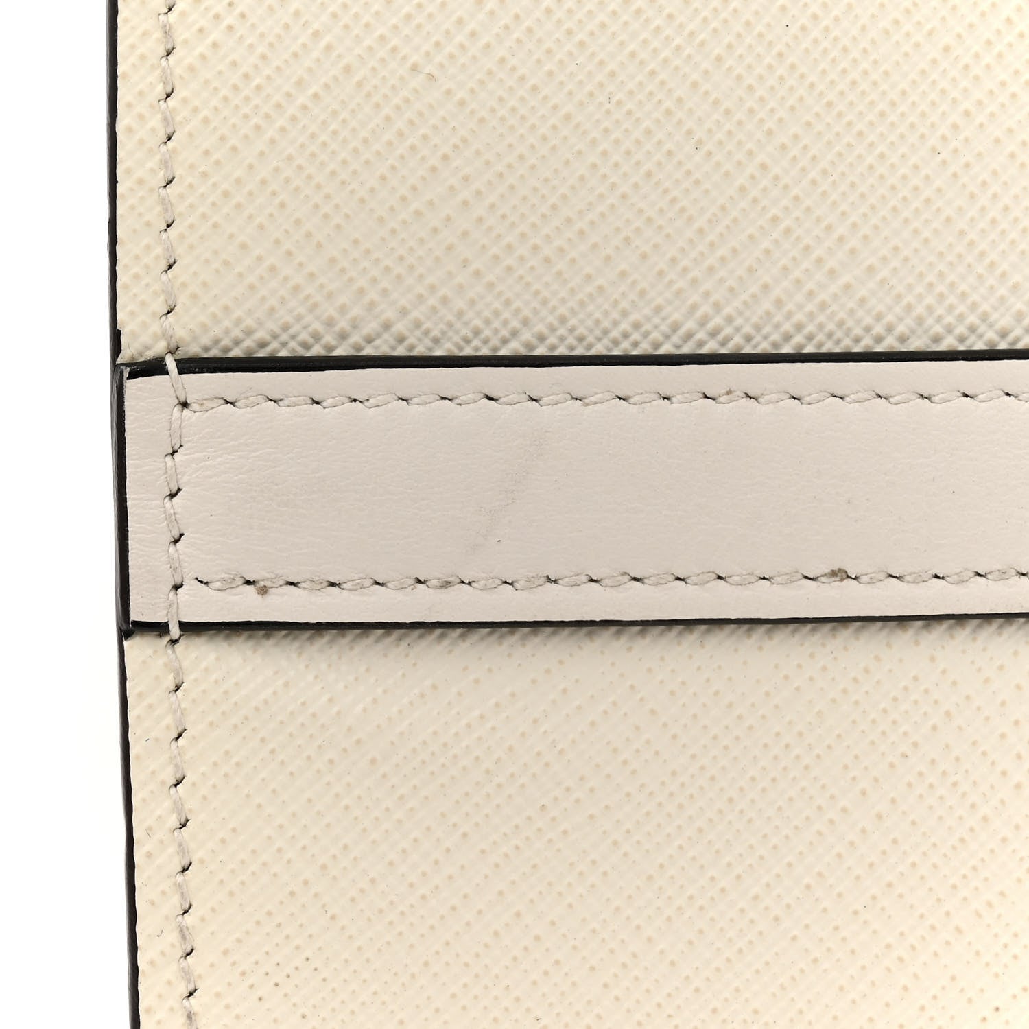 Prada Saffiano City Calfskin Greche Paradigme Bag White Black 19 of 20