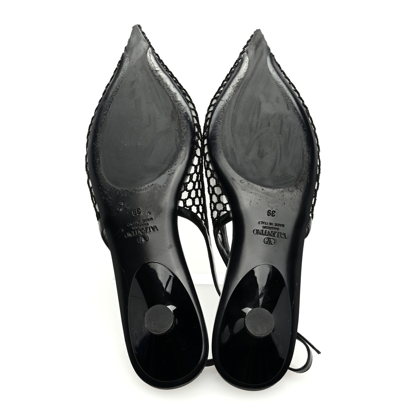 Mesh Vlogo Slingback Pumps 39 Black