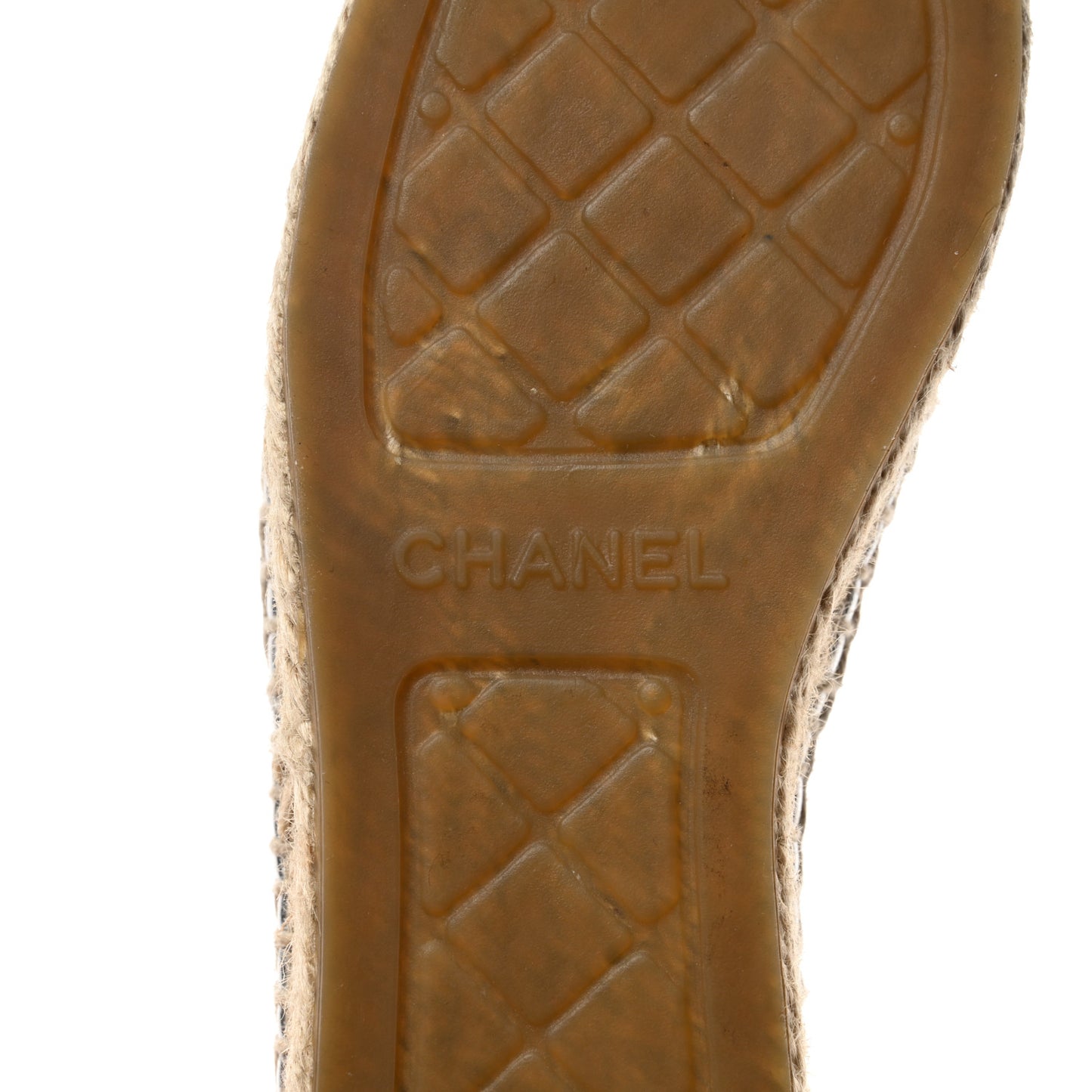 Mesh Grosgrain CC Espadrilles 35 Silver