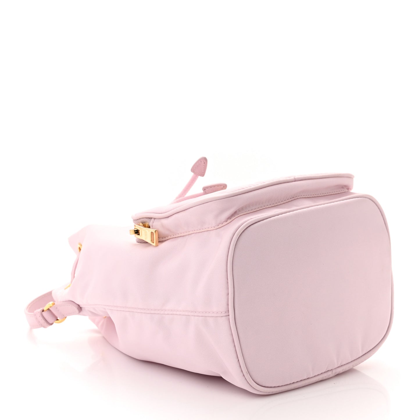 Re-Nylon Saffiano Duet Bucket Crossbody Bag Alabastro