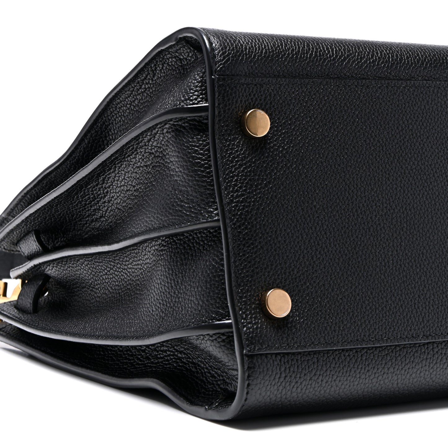Grained Calfskin Small Supple Sac De Jour Black