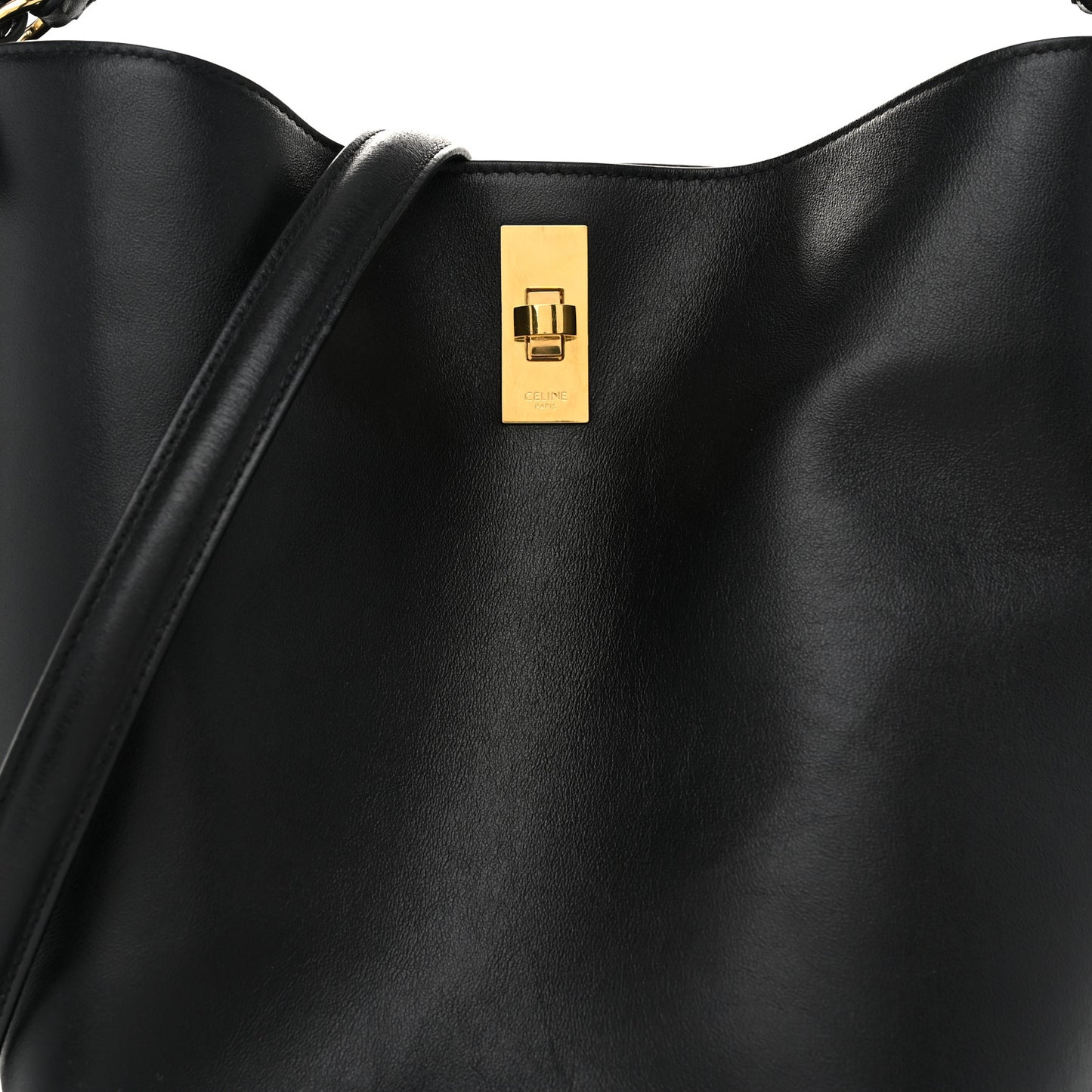 Smooth Calfskin Bucket 16 Bag Black
