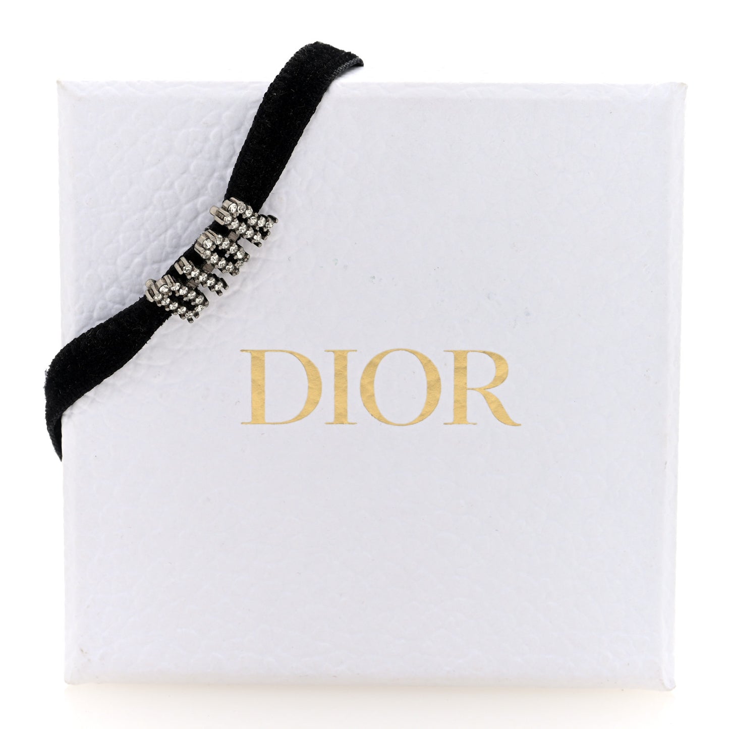 Velvet Crystal DIOR Choker Necklace Black