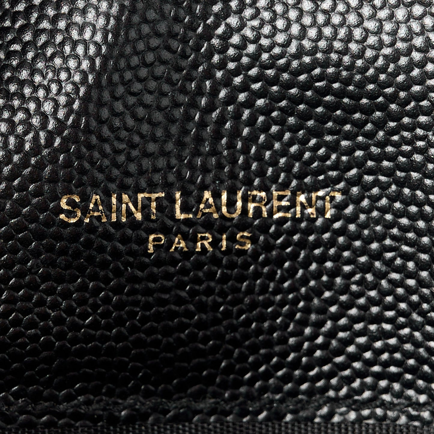 Grain De Poudre Matelasse Chevron Monogram Chain Wallet Black