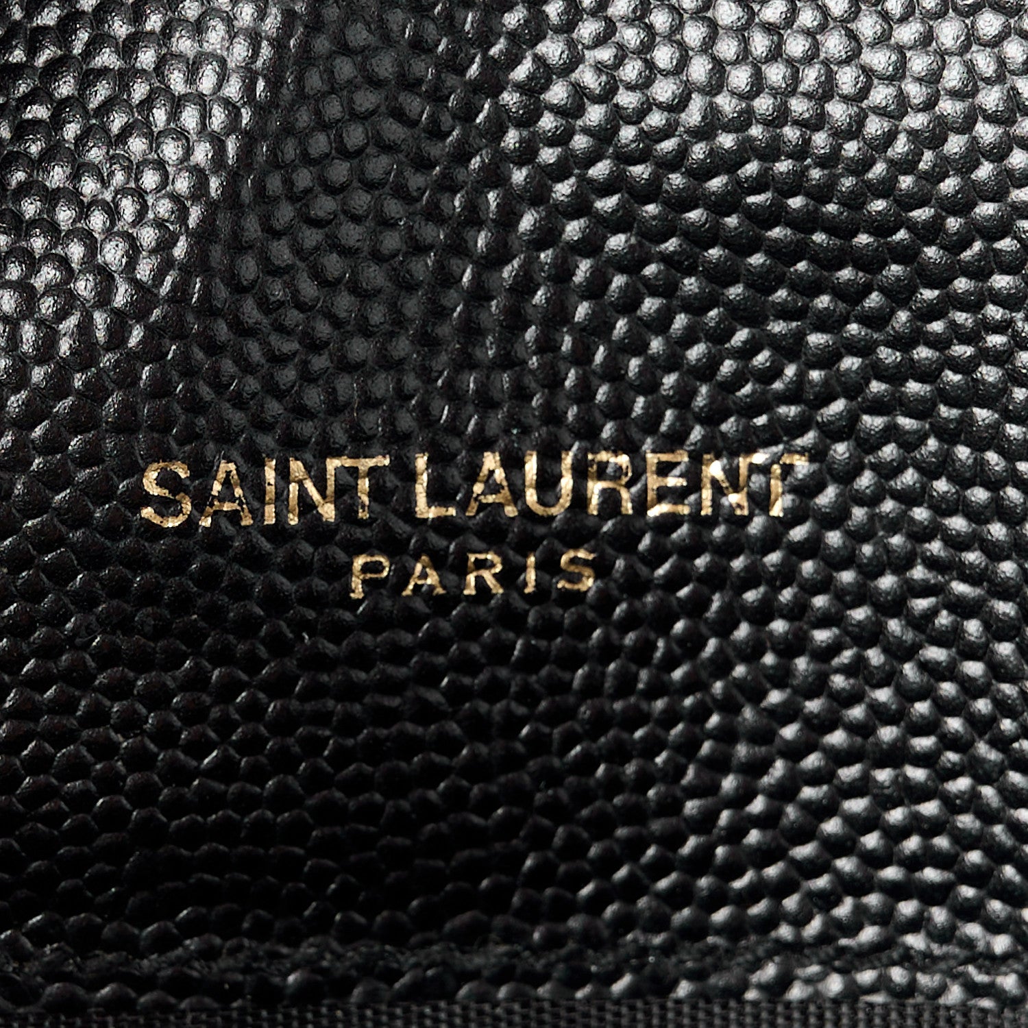 Saint Laurent Grain De Poudre Matelasse Chevron Monogram Chain Wallet Black 7 of 10