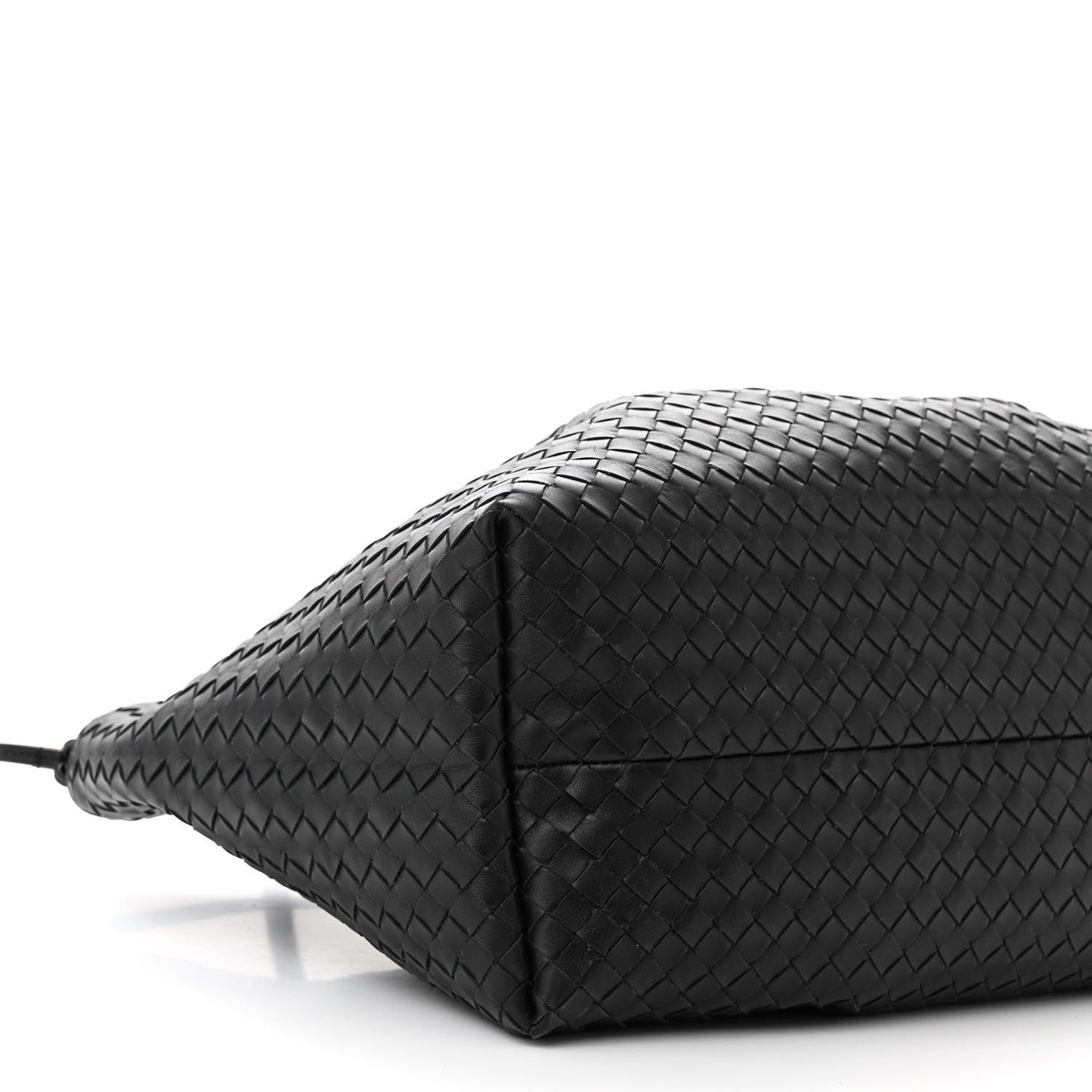 Calfskin Intrecciato Pinacoteca Reversible Tote Black Fondant