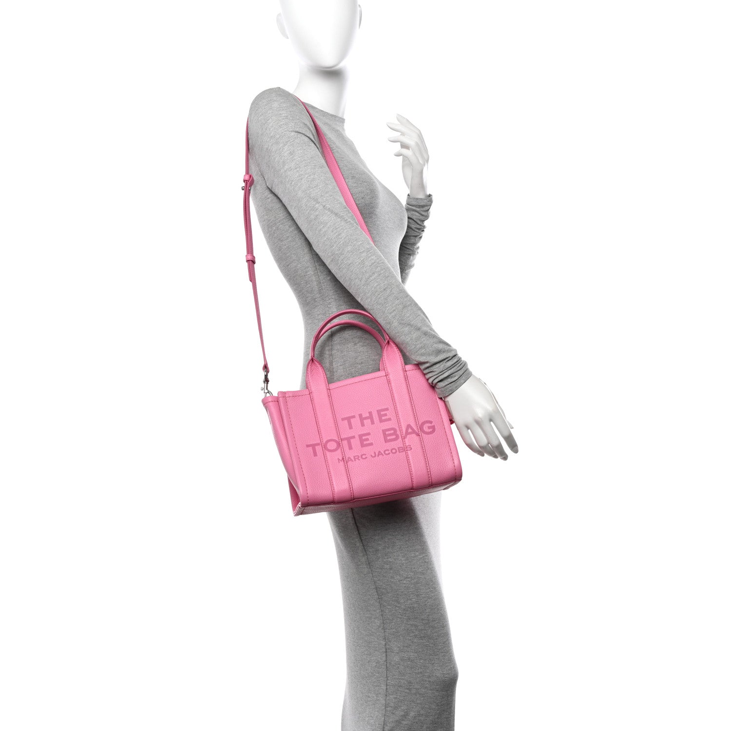 Marc Jacobs Grained Calfskin Small The Tote Bag Candy Pink 2 of 11