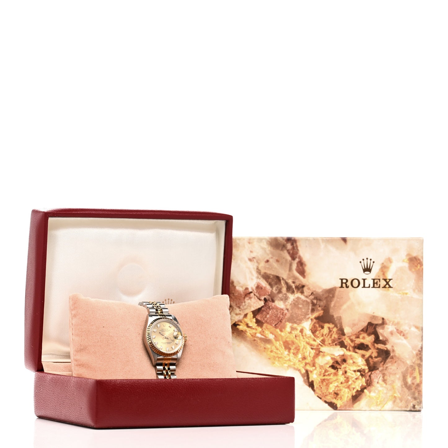 Stainless Steel 18K Yellow Gold Diamond 26mm Oyster Perpetual Datejust Watch Champagne 69173