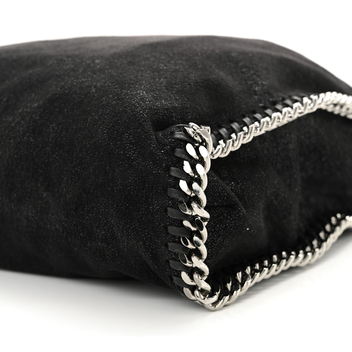 Shaggy Deer Small Falabella Fold Over Tote Black