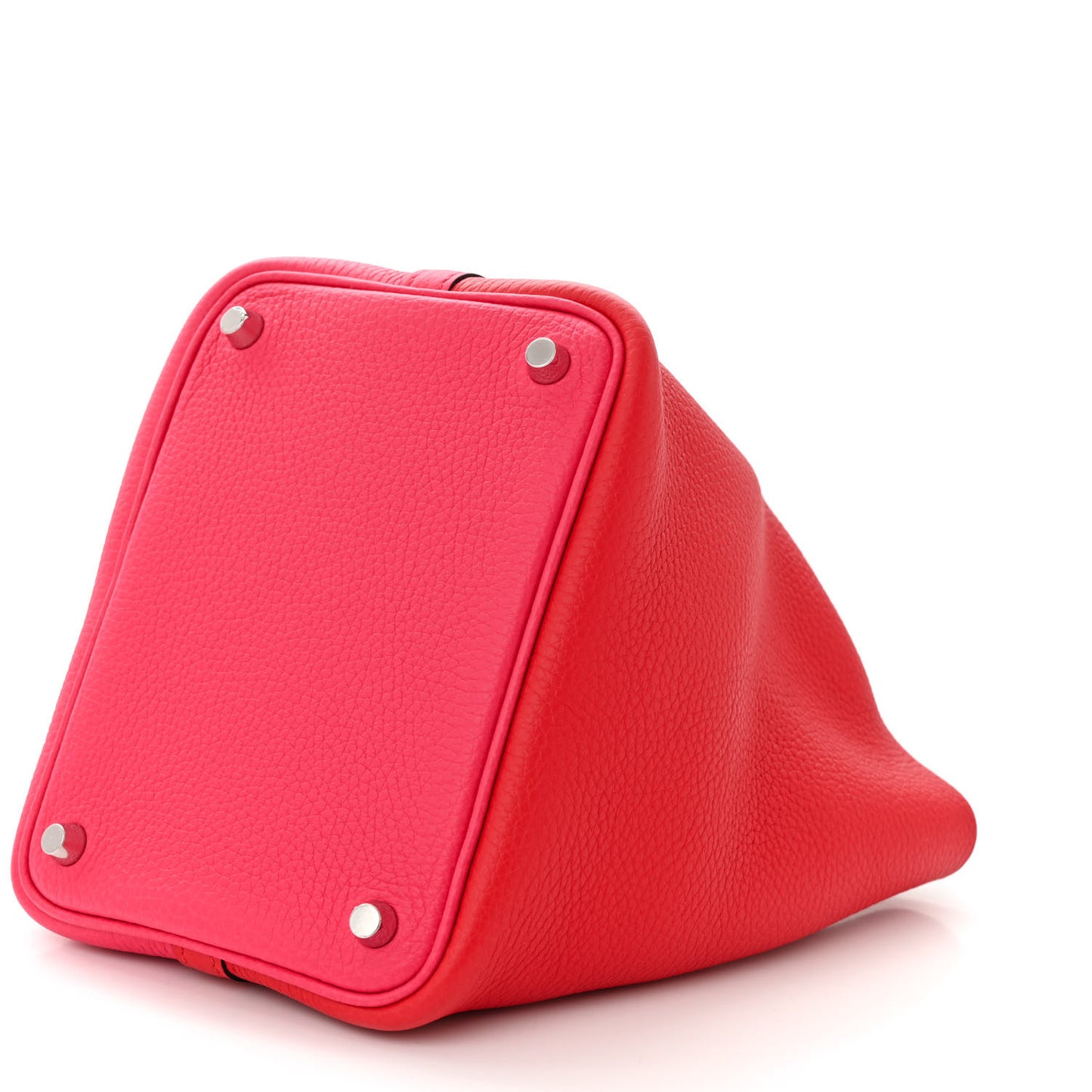Taurillon Clemence Tri-Color Picotin Lock 18 PM Rouge Coeur Rose Extreme Bleu Zanzibar