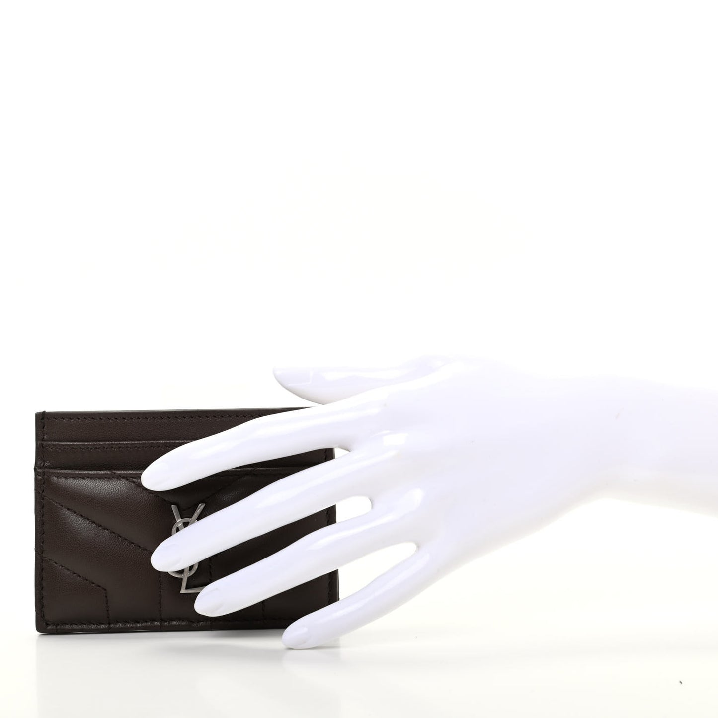 Calfskin Y Quilted Monogram LouLou Credit Card Case Faggio