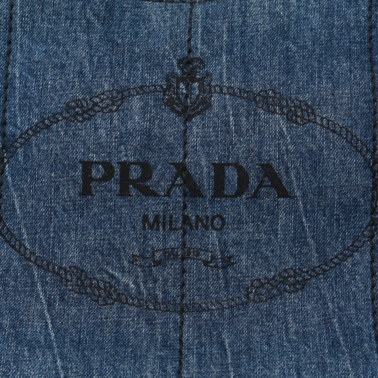 Denim Logo Tote Bleu