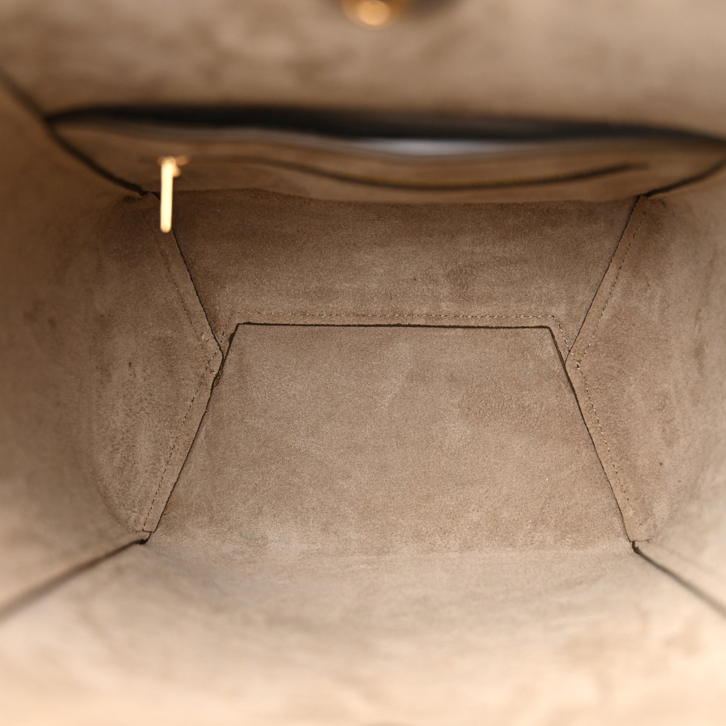 Soft Grained Calfskin Small Sangle Bucket Bag Taupe
