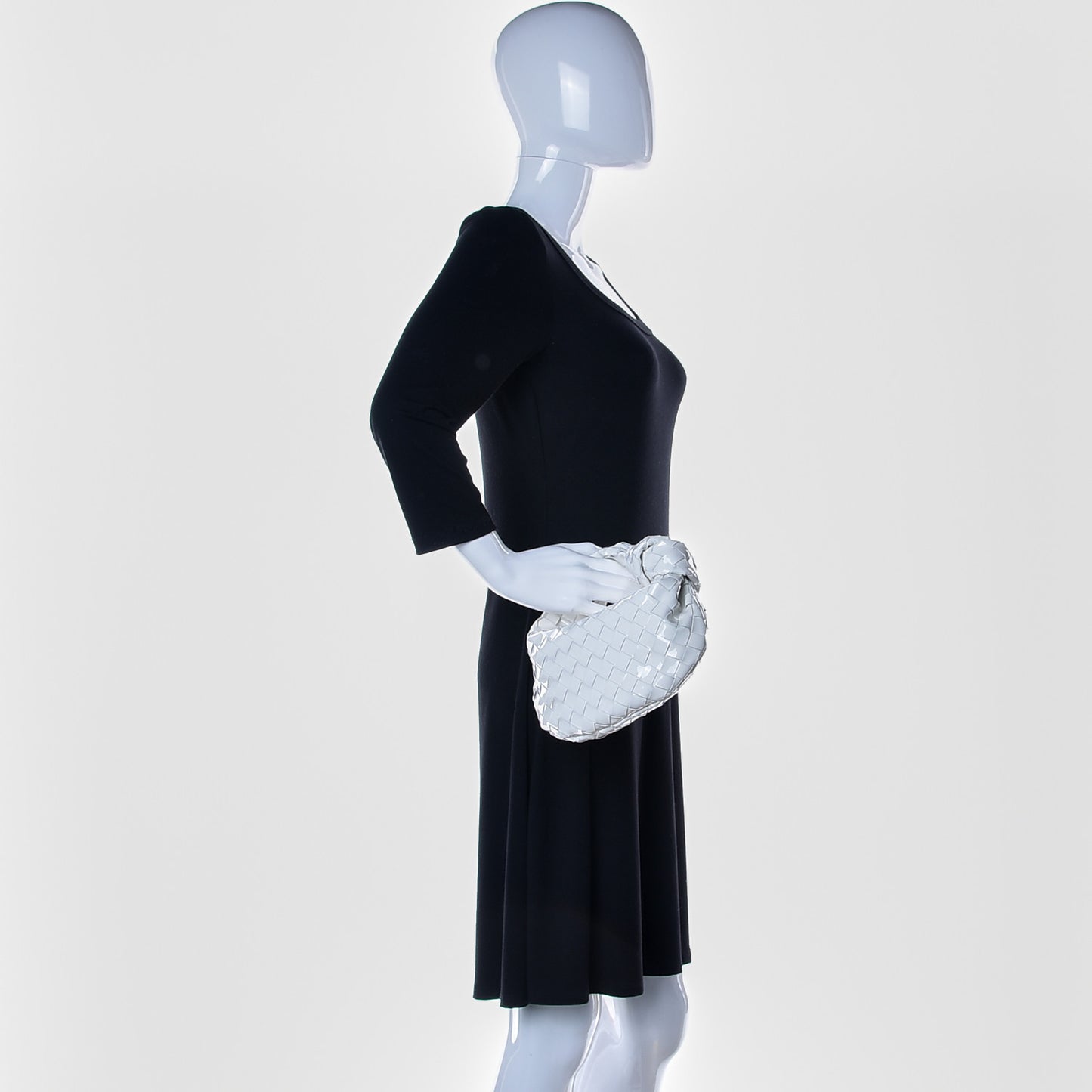 Patent Nappa Intrecciato Mini Jodie White